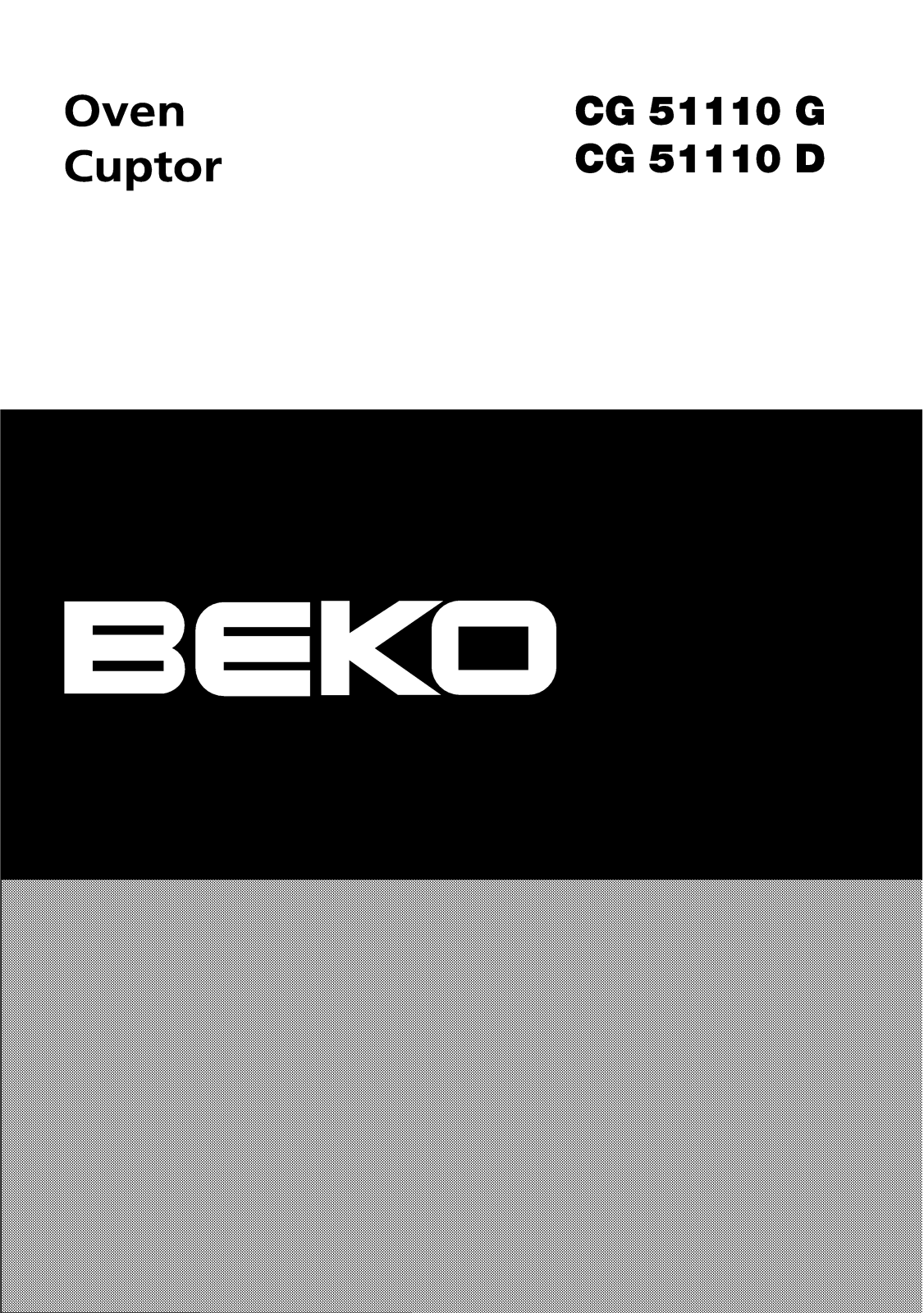 Beko CG51110G, CG51110D User manual