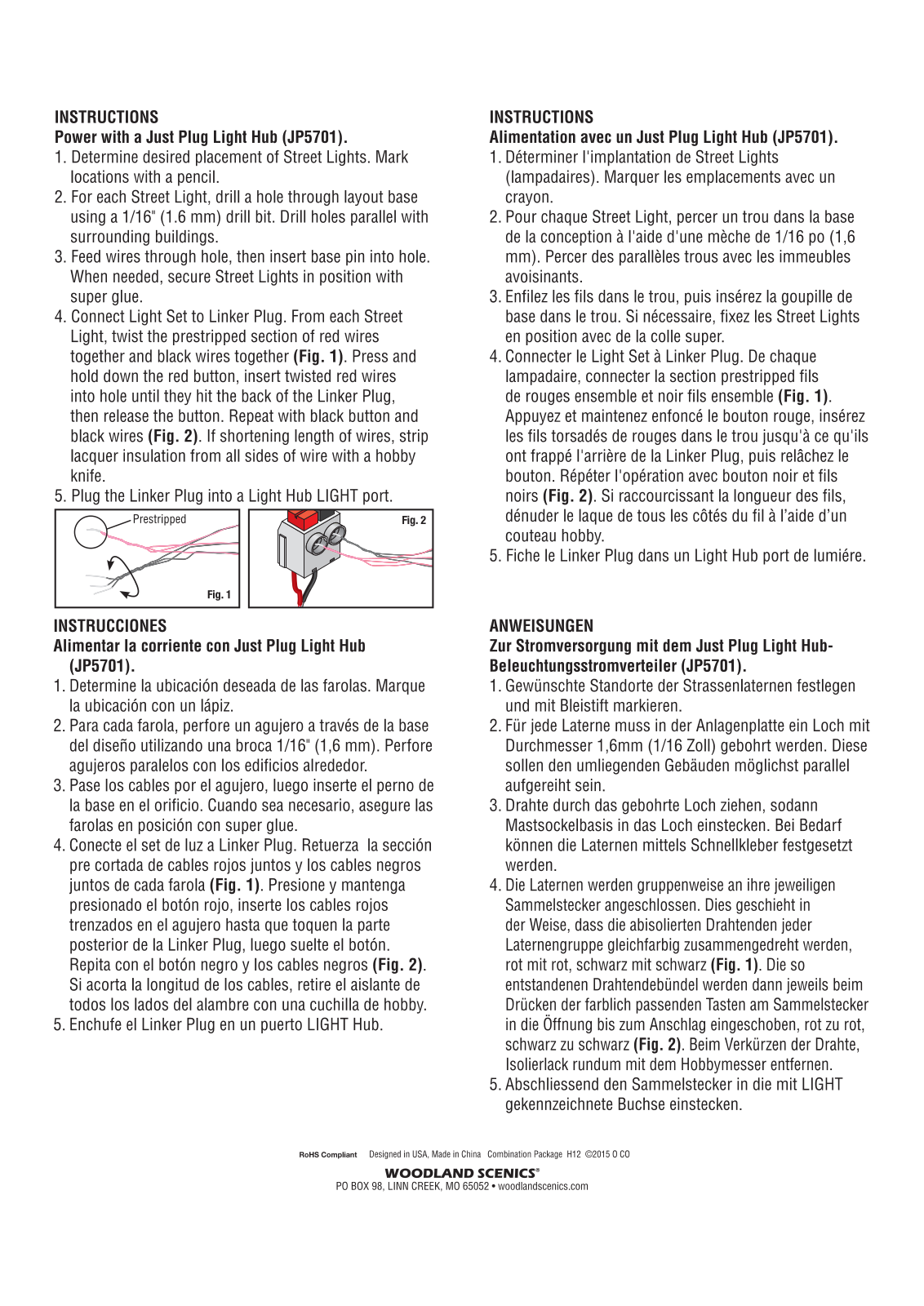 Woodland Scenics JP5701 INSTRUCTIONS