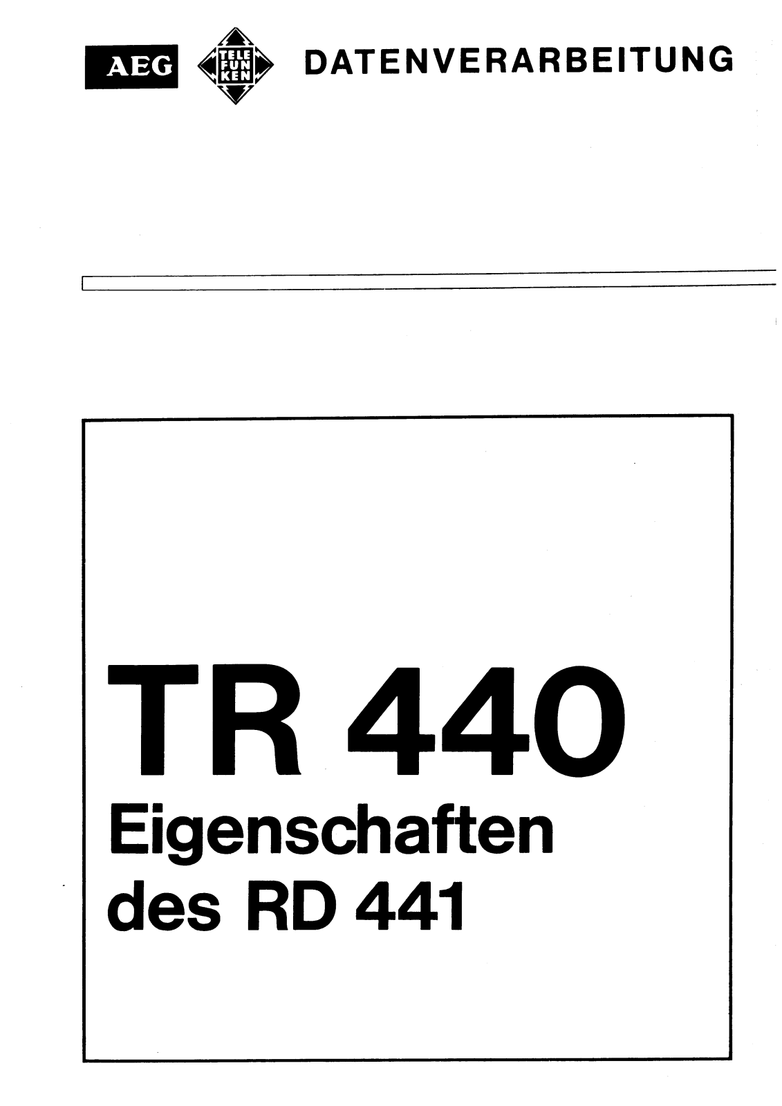 AEG RD 441 Service manual