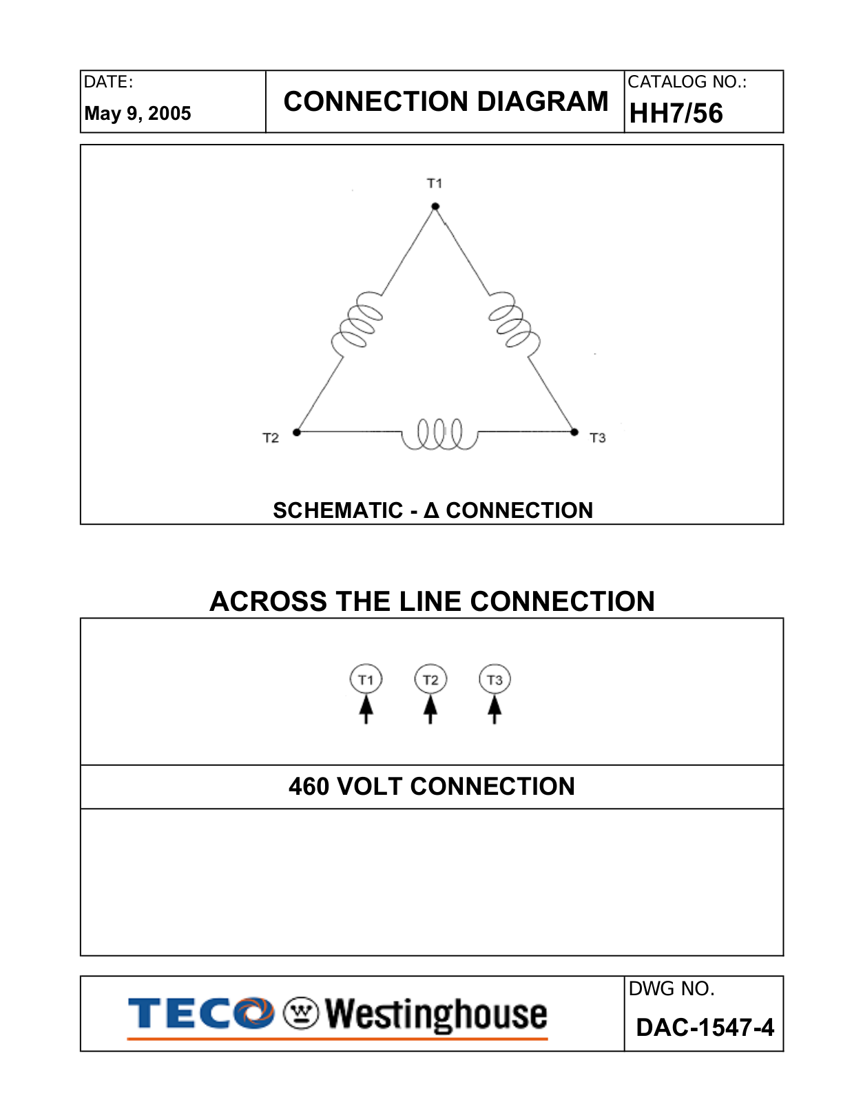 Teco HH7/56 Connection Diagram