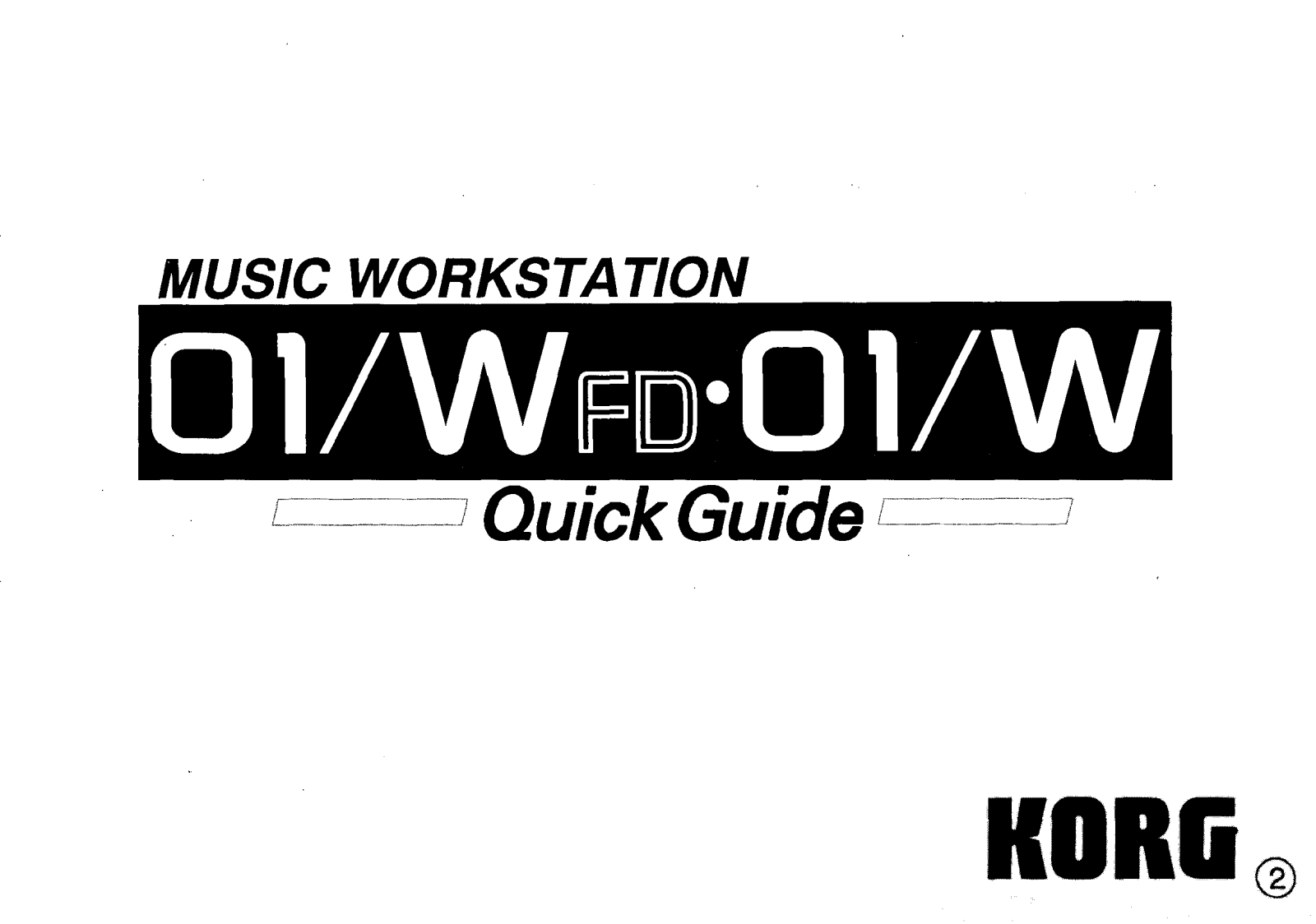 Korg 01R/W User Manual