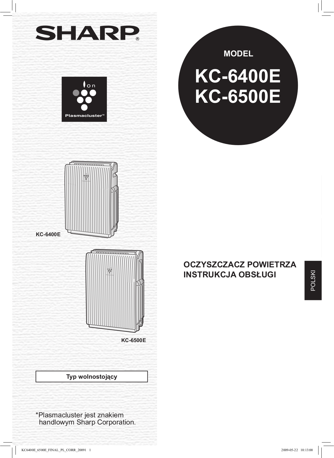 Sharp KC-6500E, KC-6400E User Manual