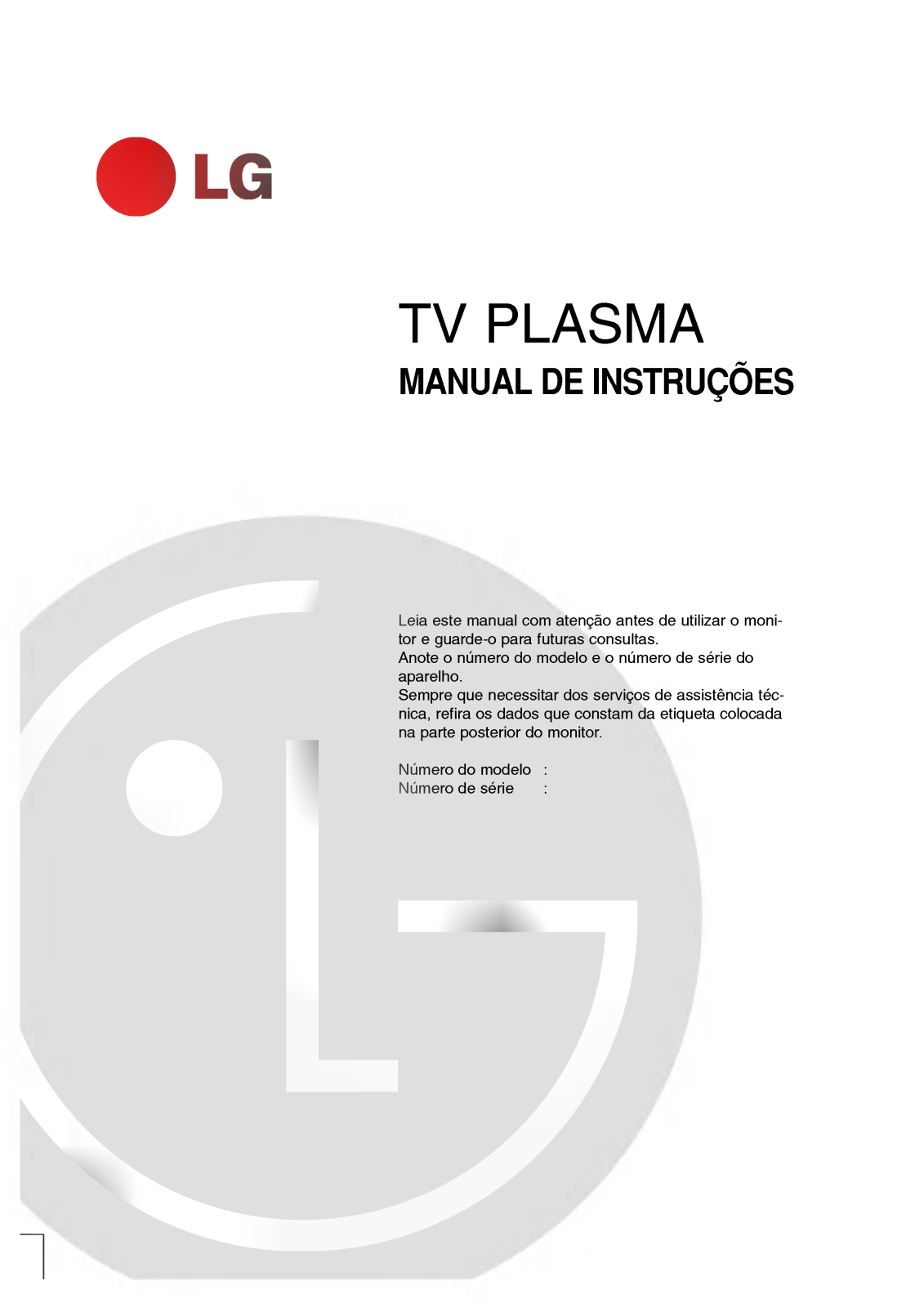 LG 42PX5R User manual