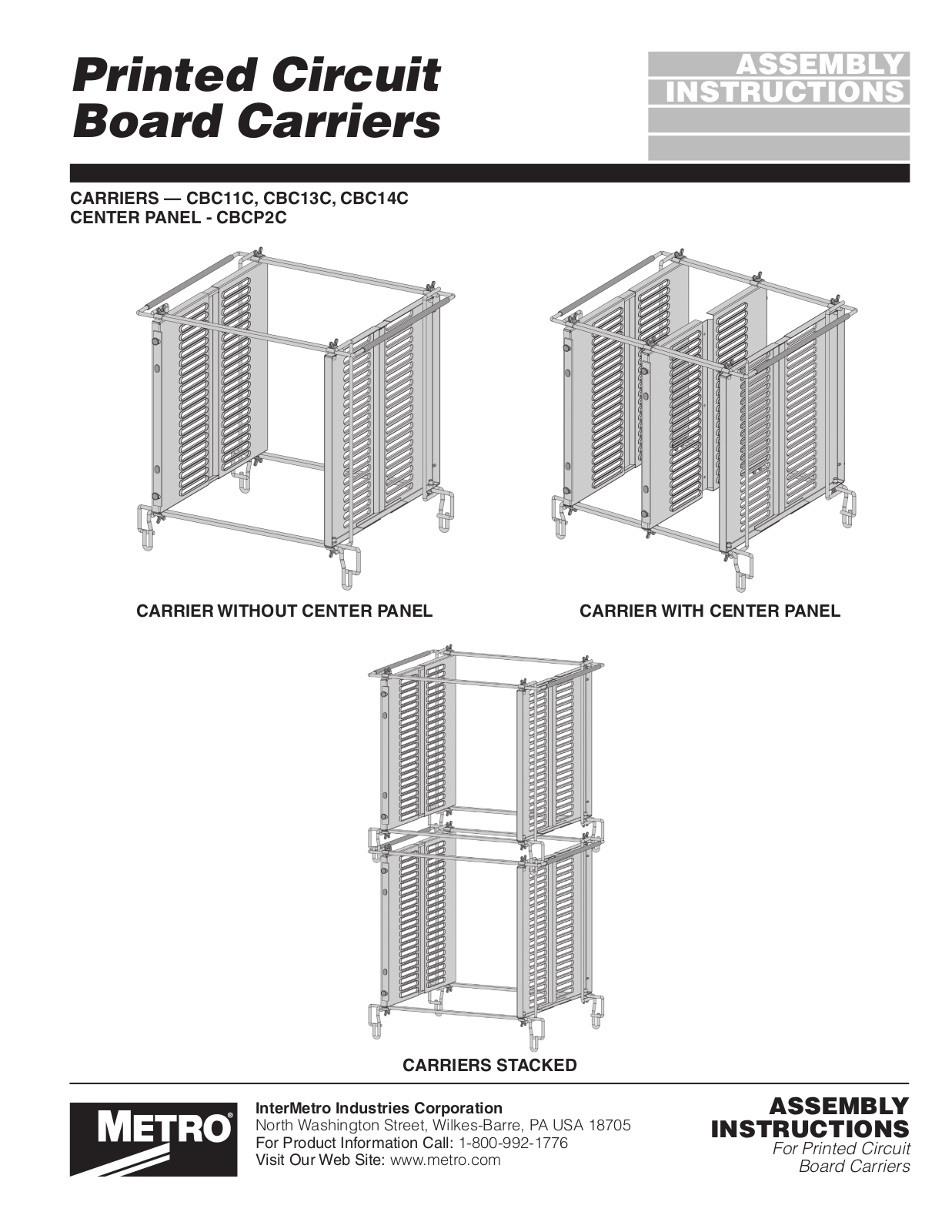 Metro Printed Circuit Board Carrier User Manual