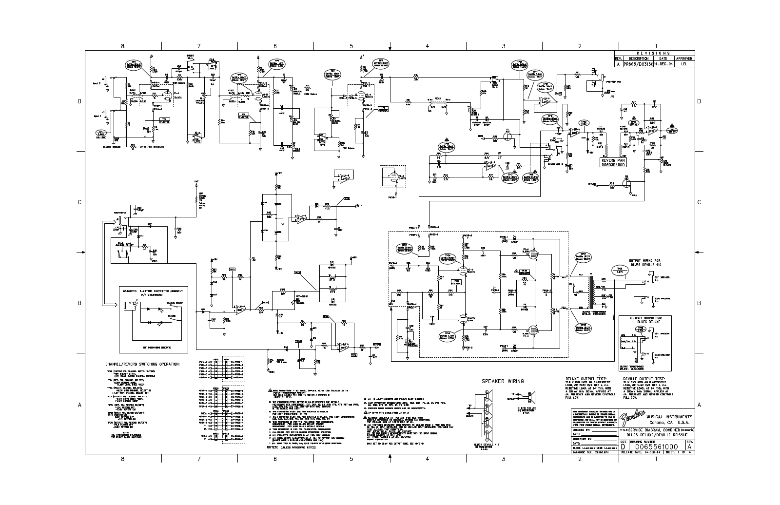 Fender Blues-Deluxe Schematic