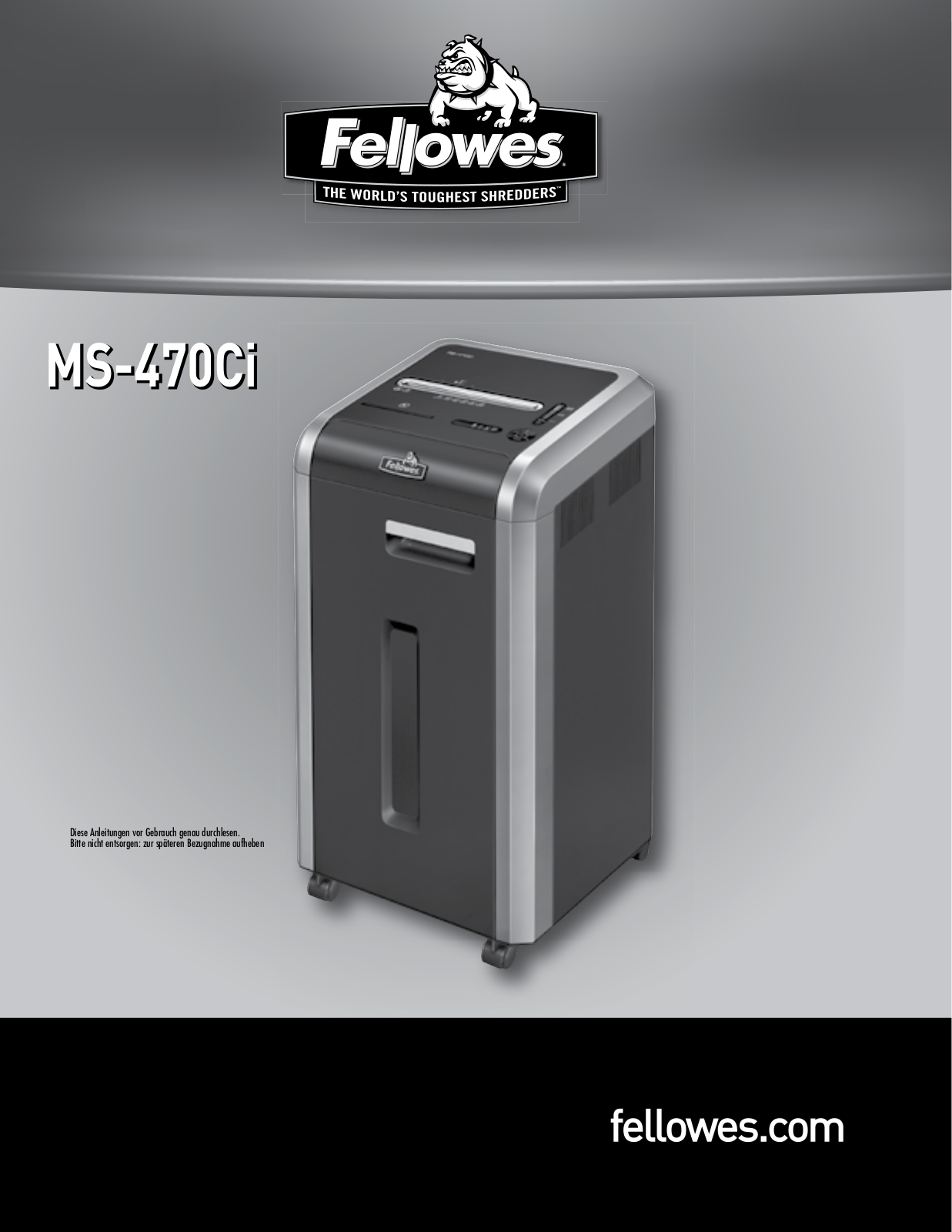 Fellowes MS-470CI User Manual