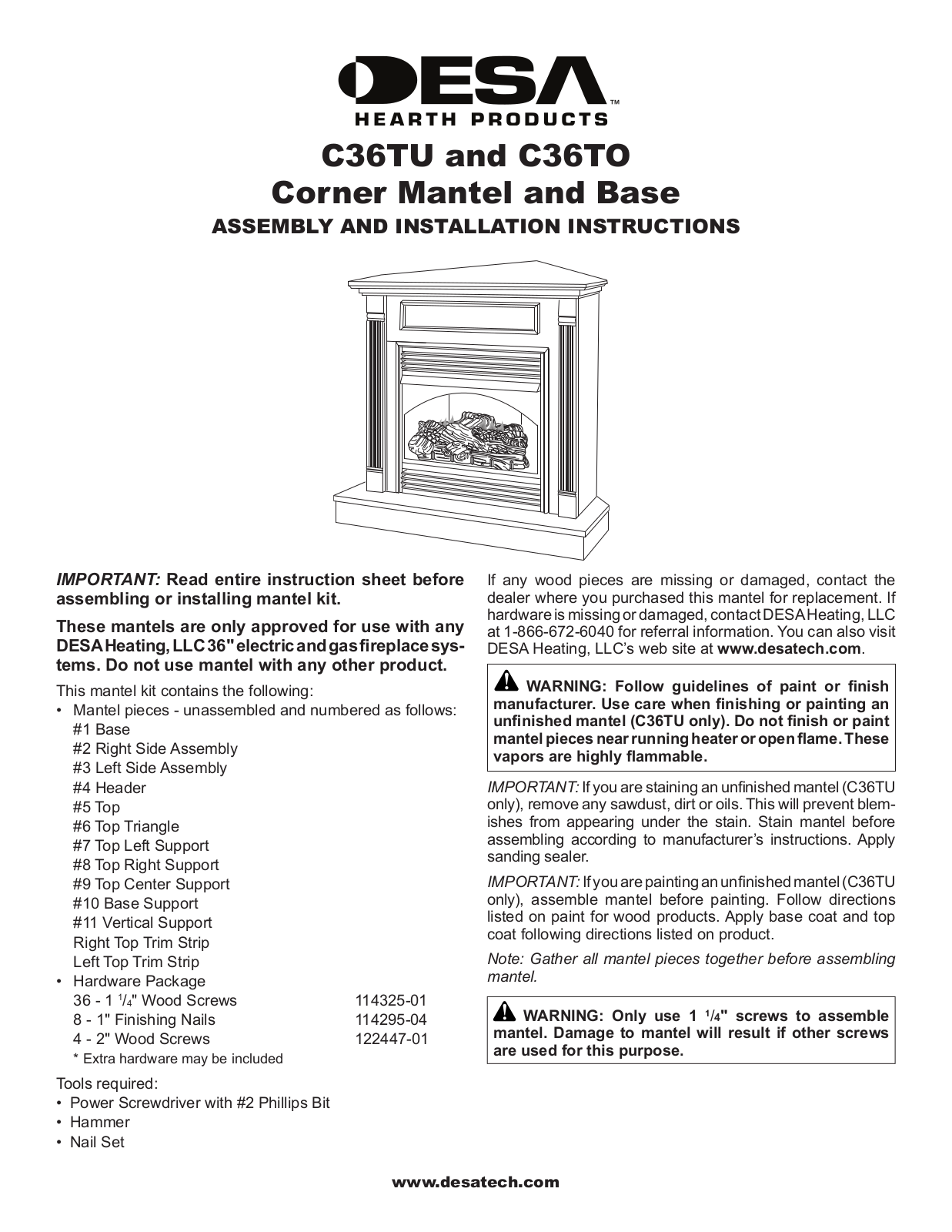 Desa C36TO, C36TU User Manual