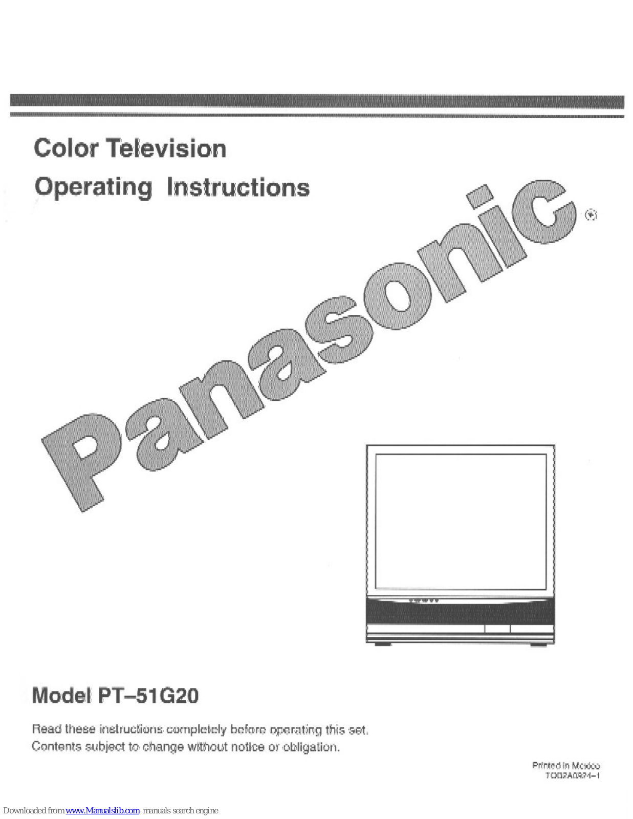 Panasonic PT51G20T - 51