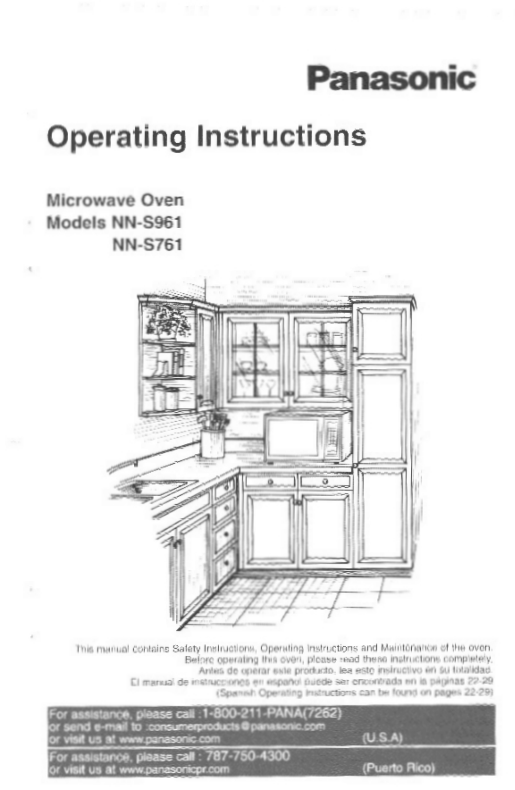 Panasonic Nn-s761, Nn-s961 Owner's Manual