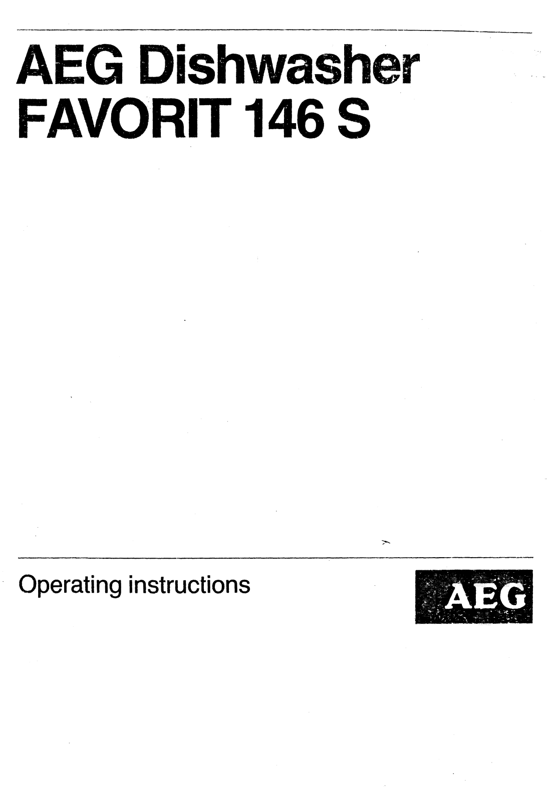 AEG-Electrolux FAVORIT 146 U User Manual