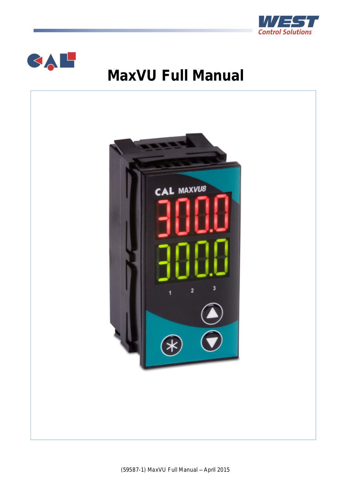 CAL Controls MAXVU08, MAXVU16 Operating Manual