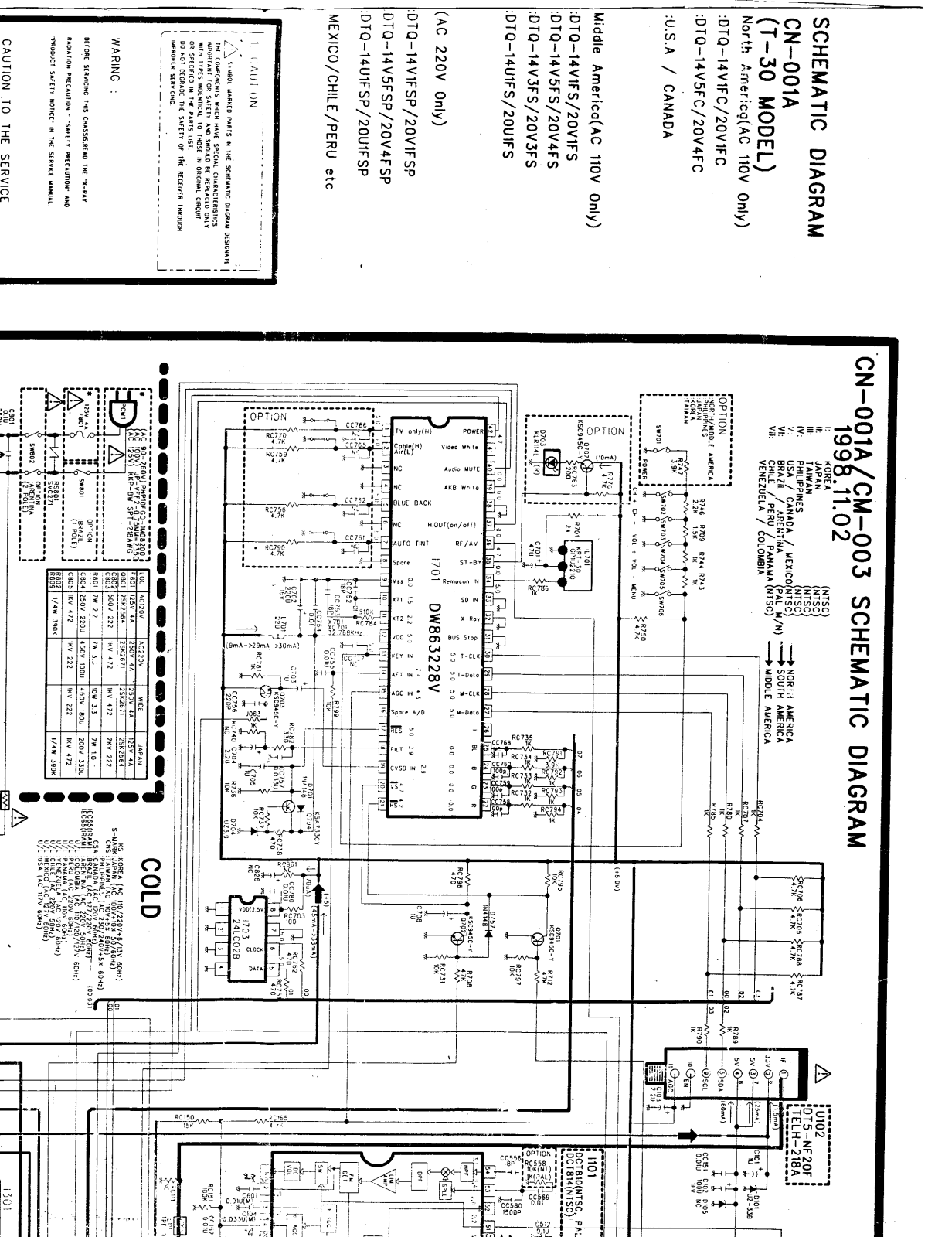 DAEWOO CN-001A, CN-003 Diagram