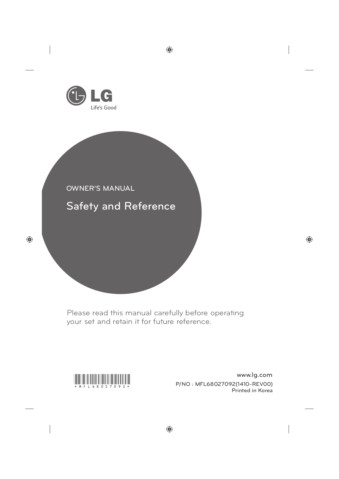 LG 32LB656V User Guide