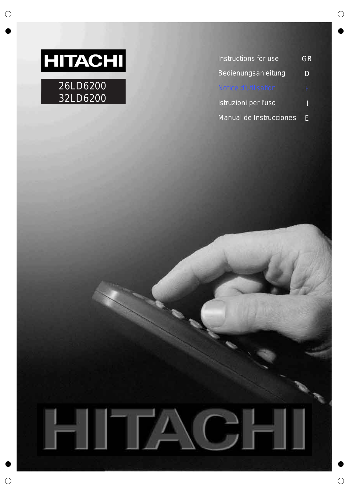 HITACHI 26LD6200IT, 26LD6200, 32LD6200 User Manual