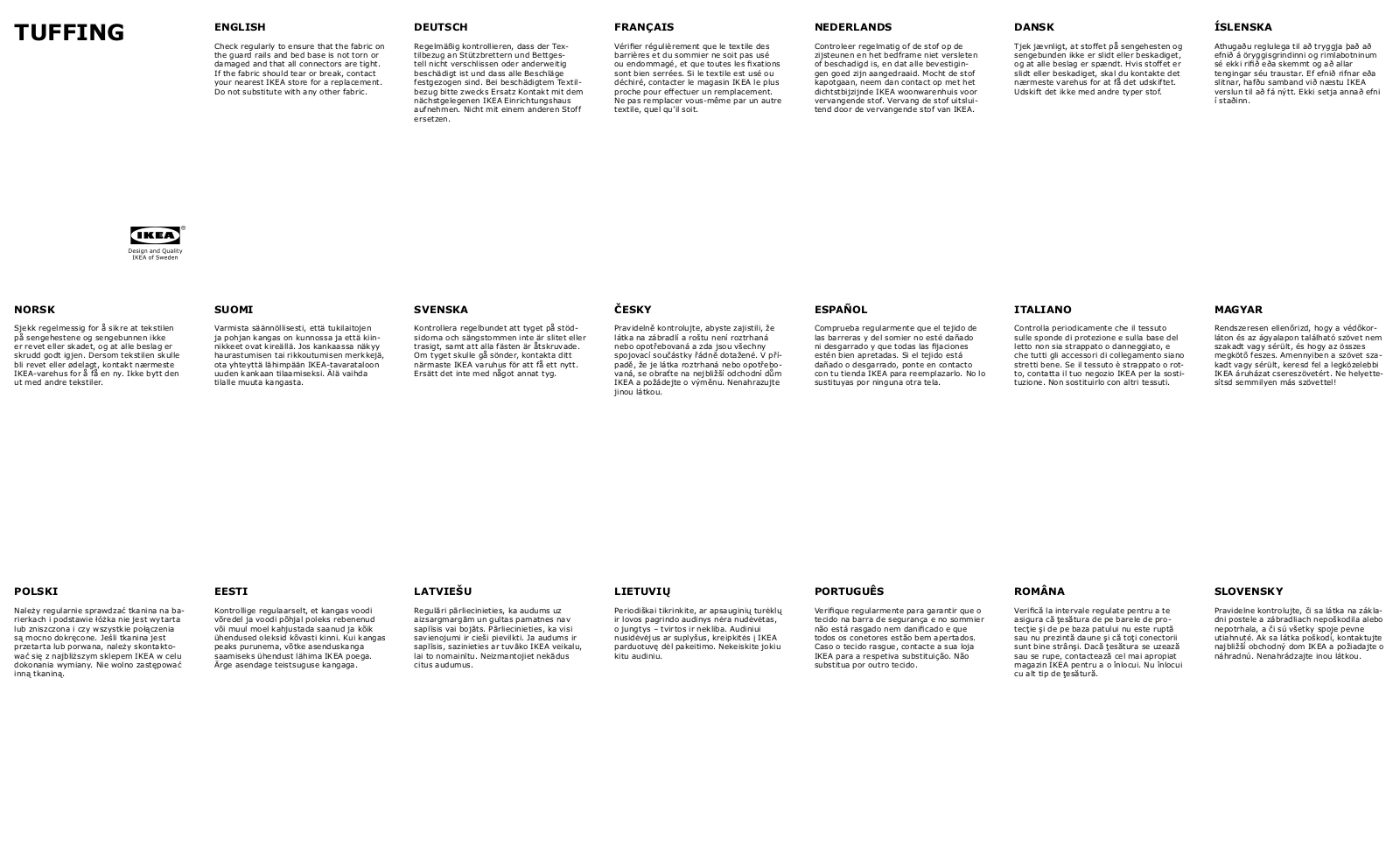 Ikea 70299285, 30299447 User Manual