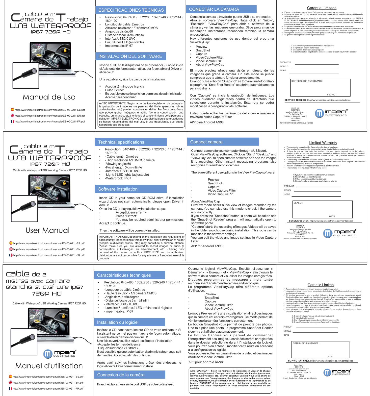 imperii IPG7 720P HD User Manual