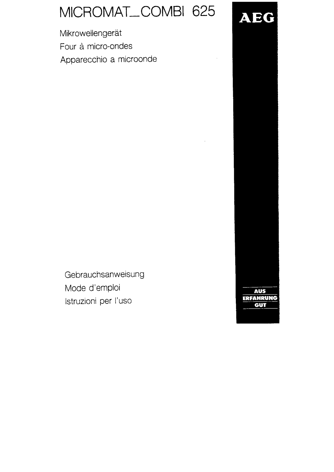 AEG MC 625, MCC625 User Manual