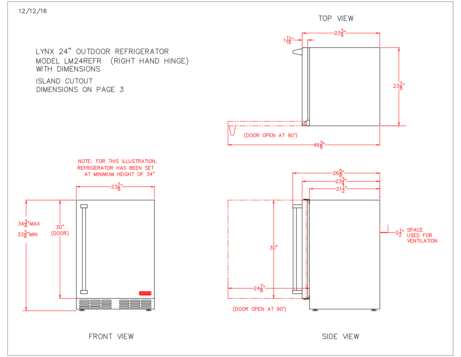 Lynx LM24REFGR User Manual