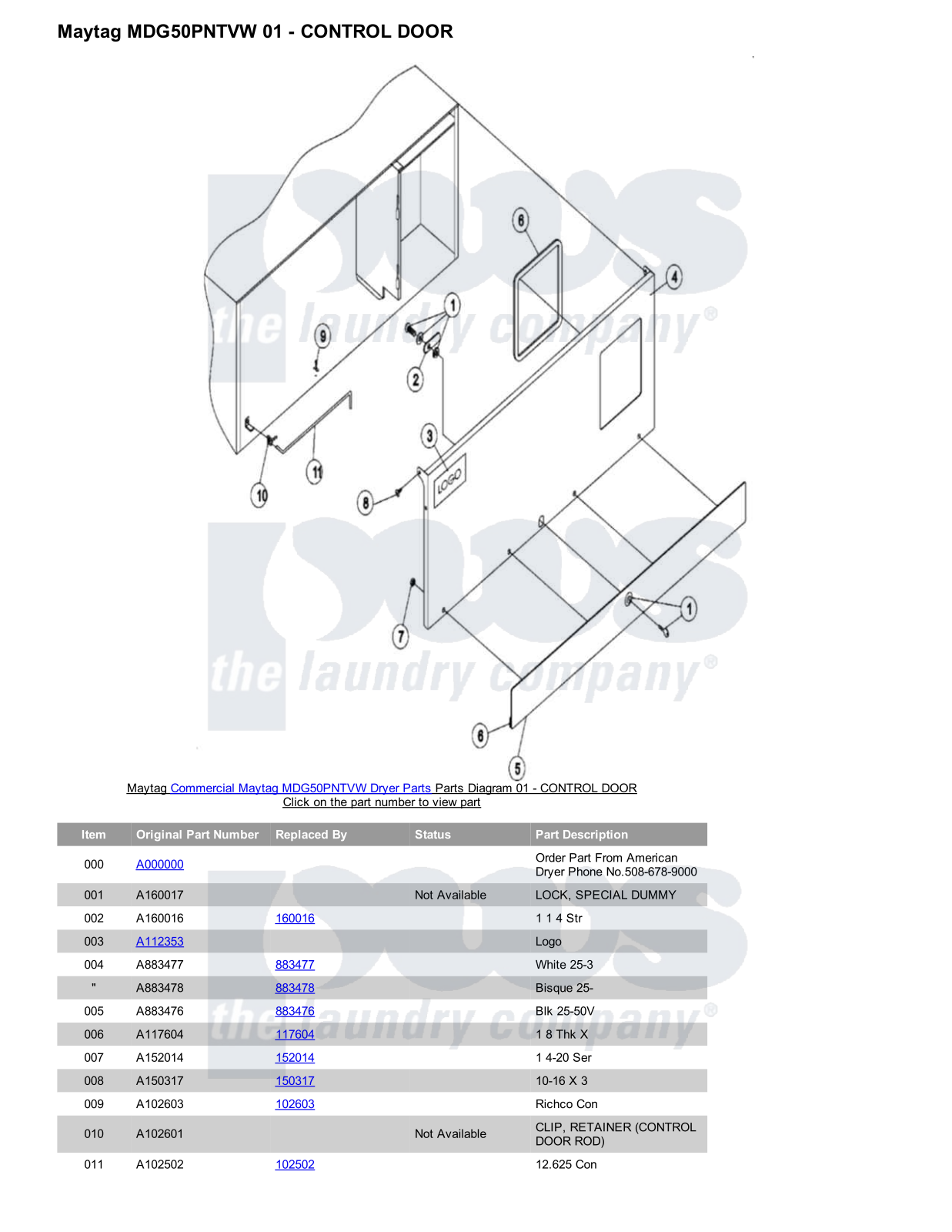 Maytag MDG50PNTVW Parts Diagram