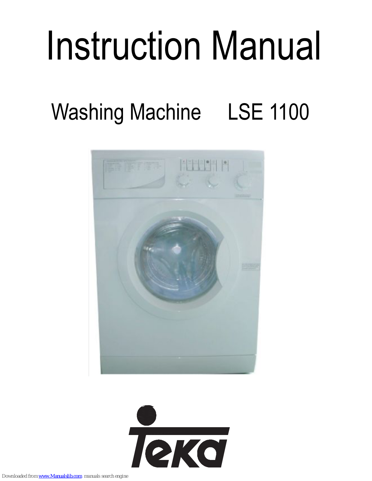 Teka LSE, LSE 1100 Instruction Manual