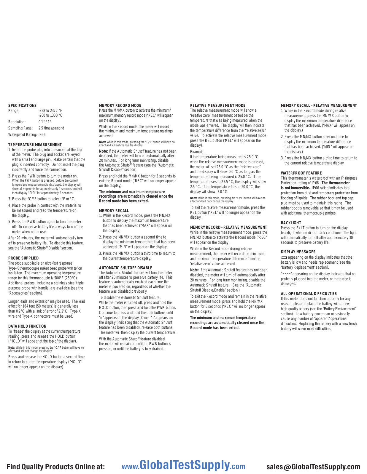 Traceable 98767-18 User manual - ManualMachine.com