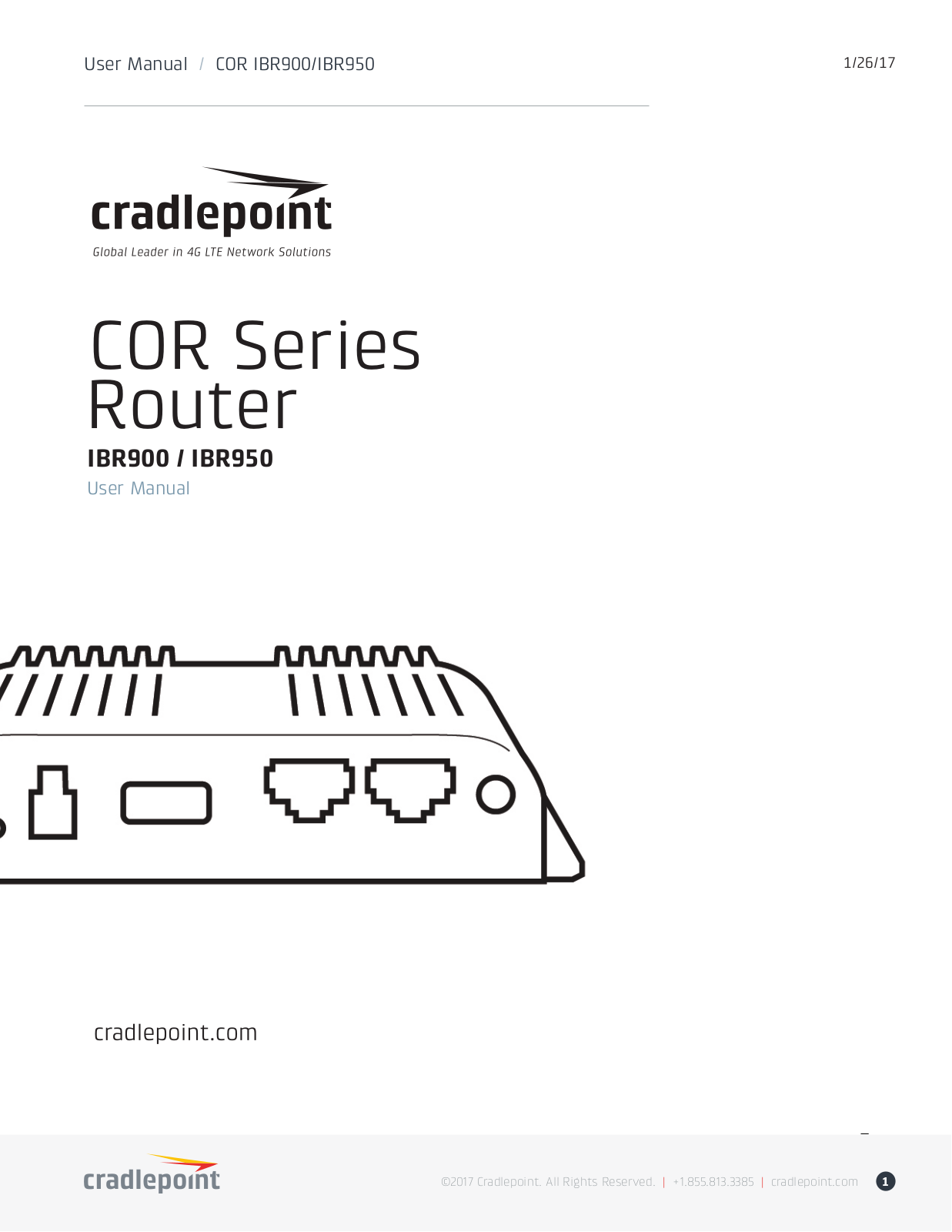 Cradlepoint COR IBR950, COR IBR900 User Manual