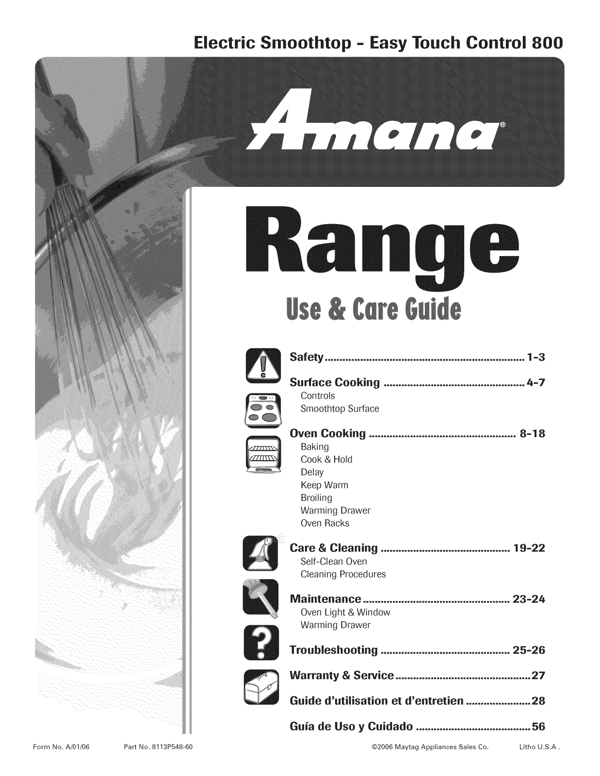 Amana AER5845QAF17 Owner’s Manual