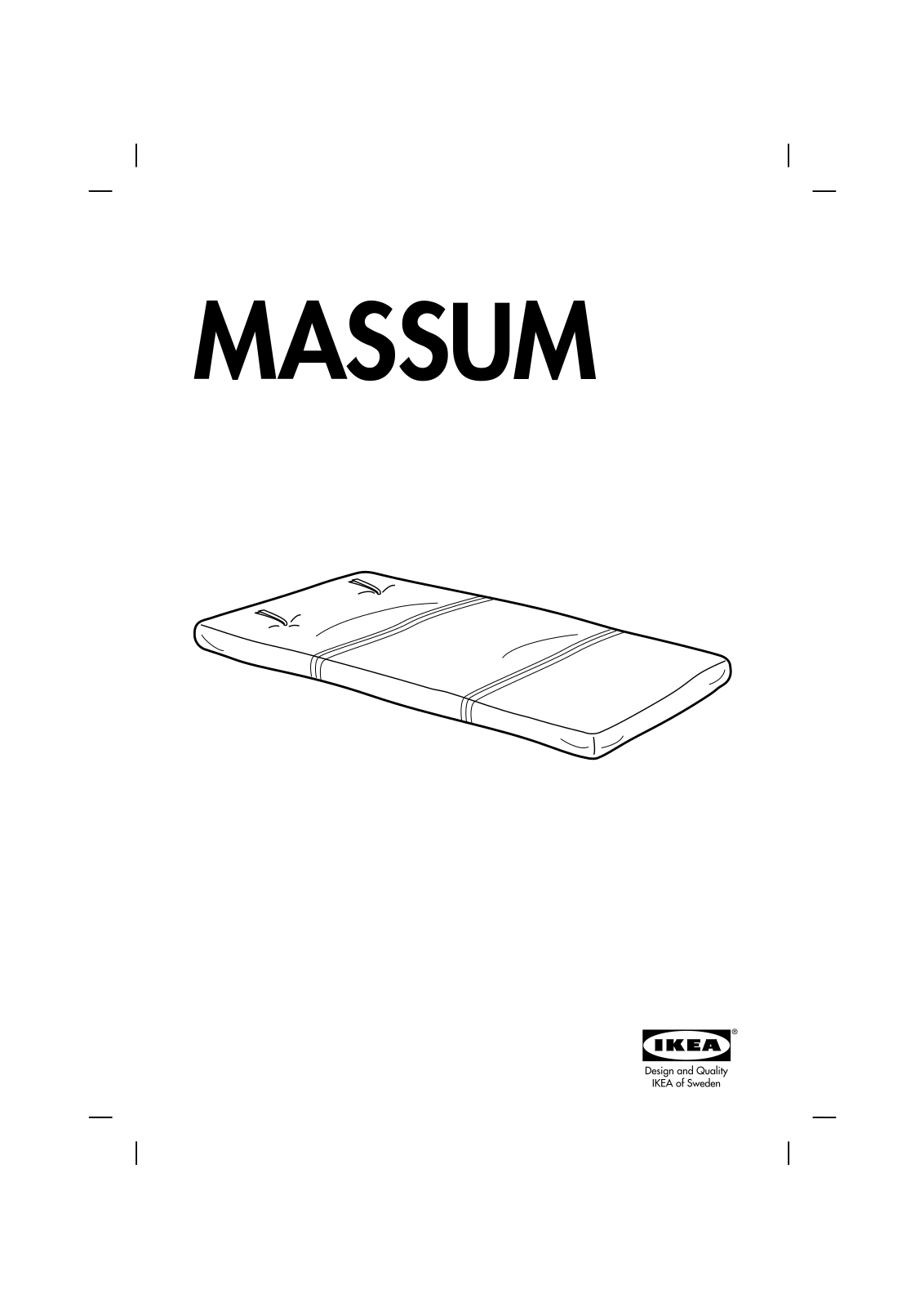 IKEA MASSUM FUTON CHAIR MATTRESS 28X79 Assembly Instruction