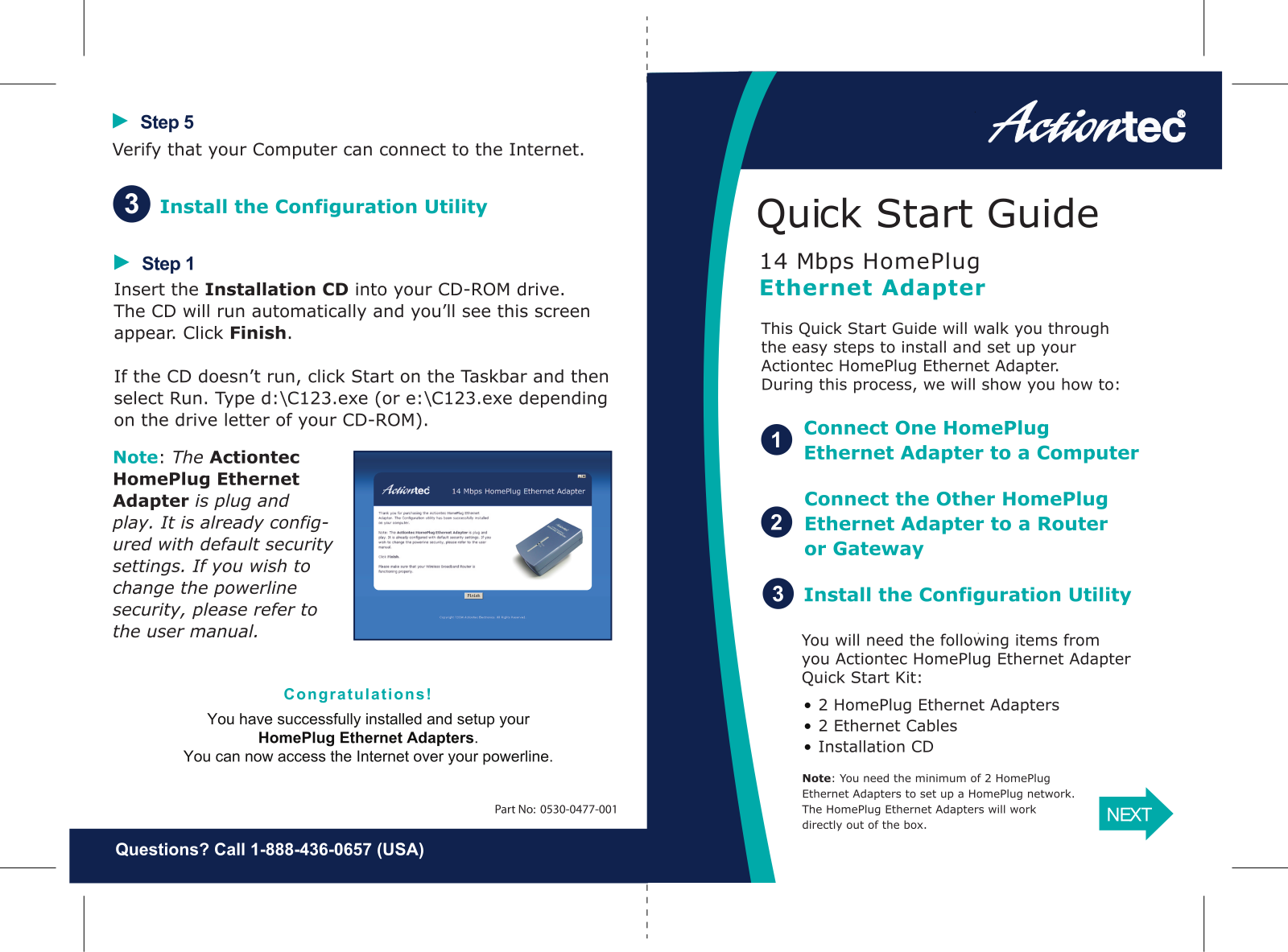 Actiontec HPE100I Quick Start Manual