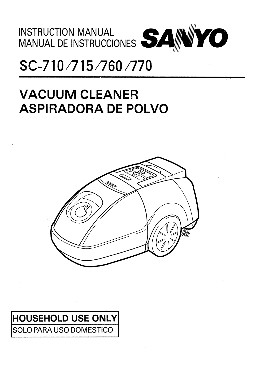 Sanyo SC-715, SC-760, SC-770 Instruction Manual