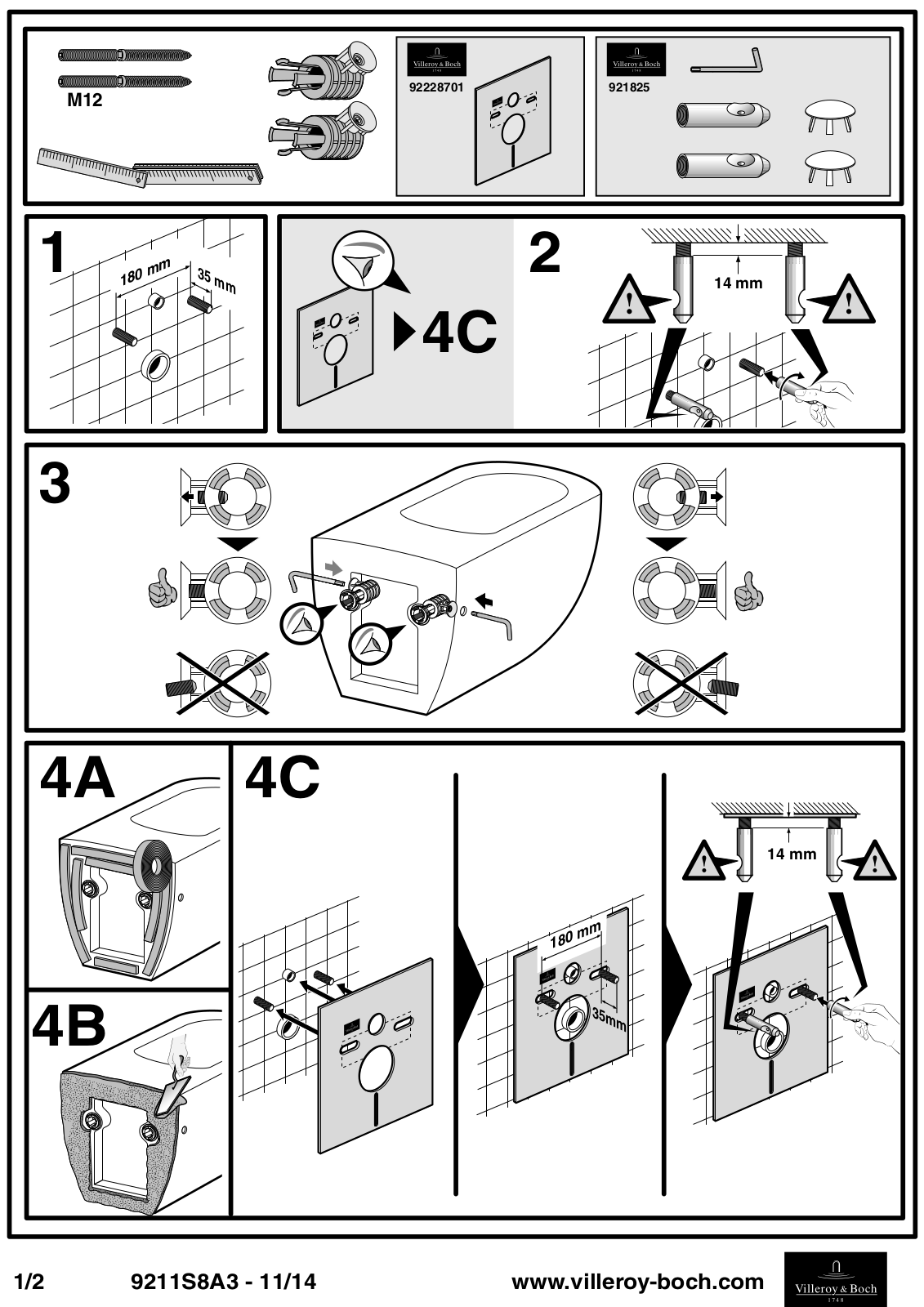 Villeroy and Boch 9211S8A3 User Manual