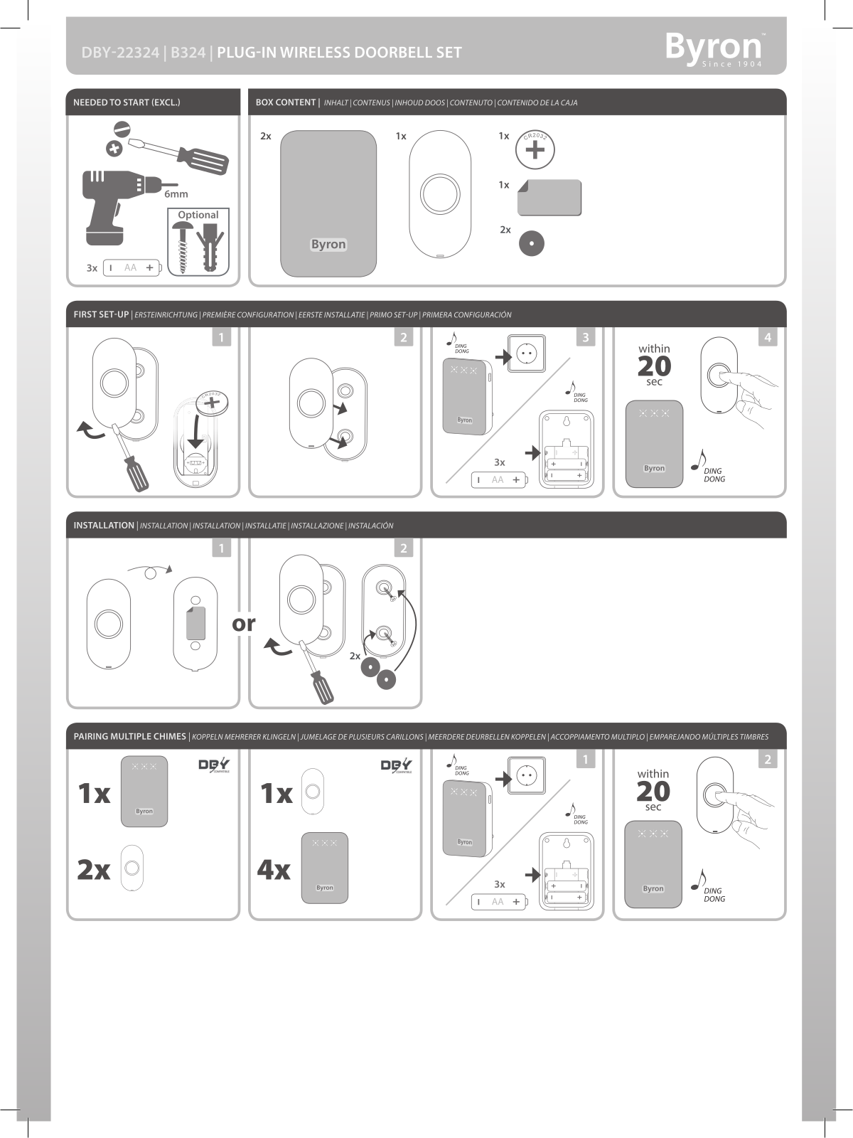 Byron DBY-22324 User manual