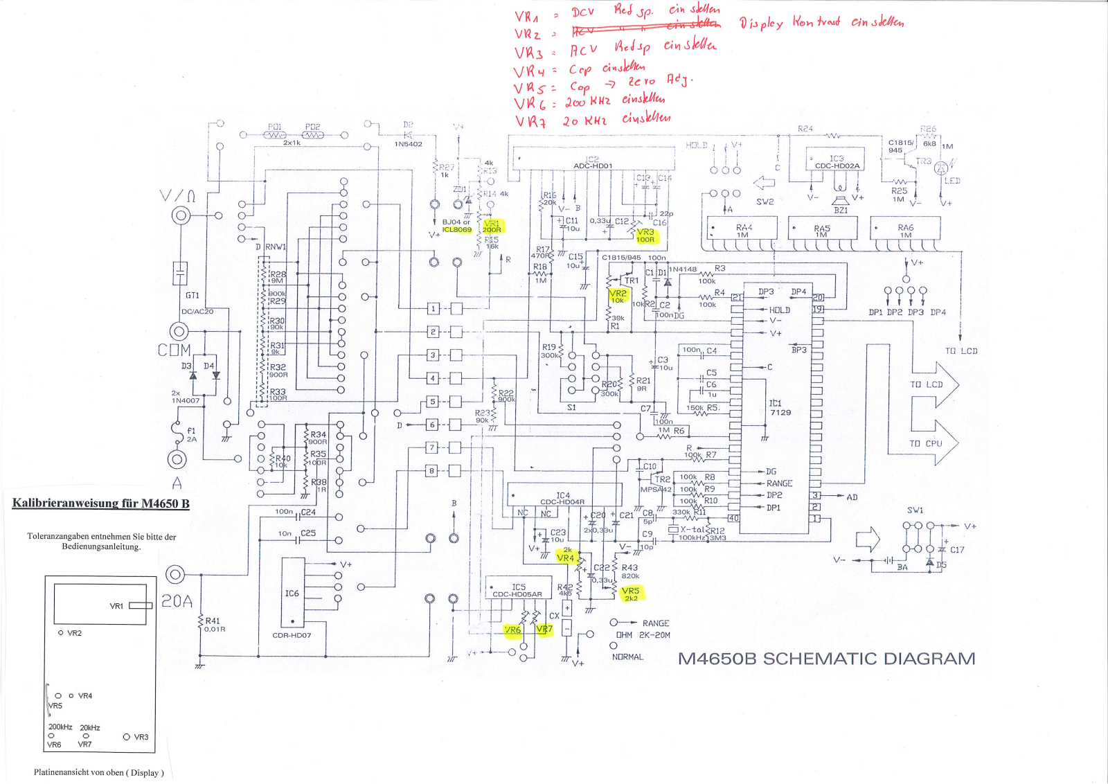 Metex M4650B Service Manual