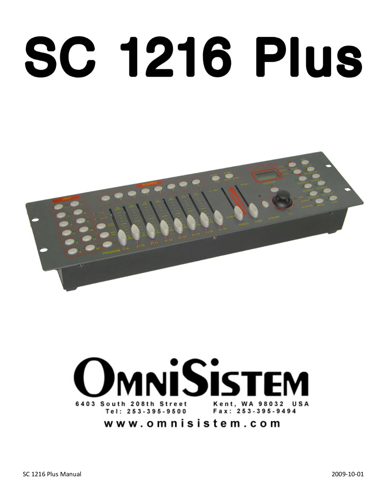 OmniSistem SC 1216 User Manual