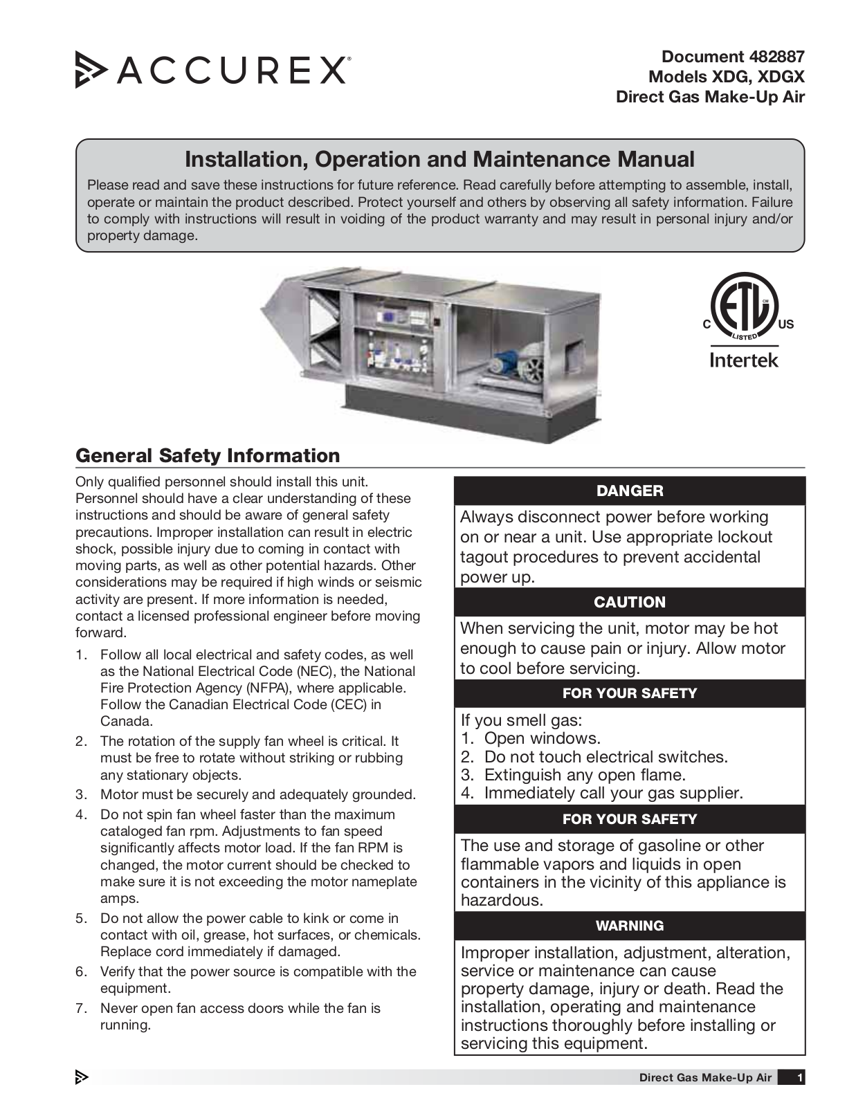 Accurex XDGX Owner’s Manual