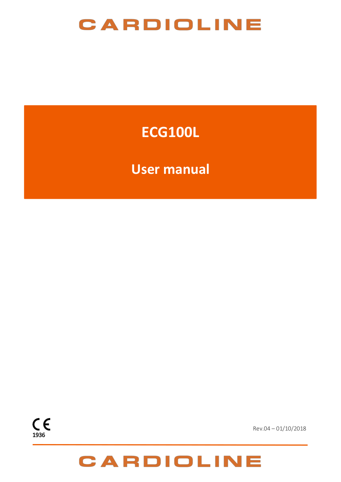 Cardioline ECG 100L User Manual