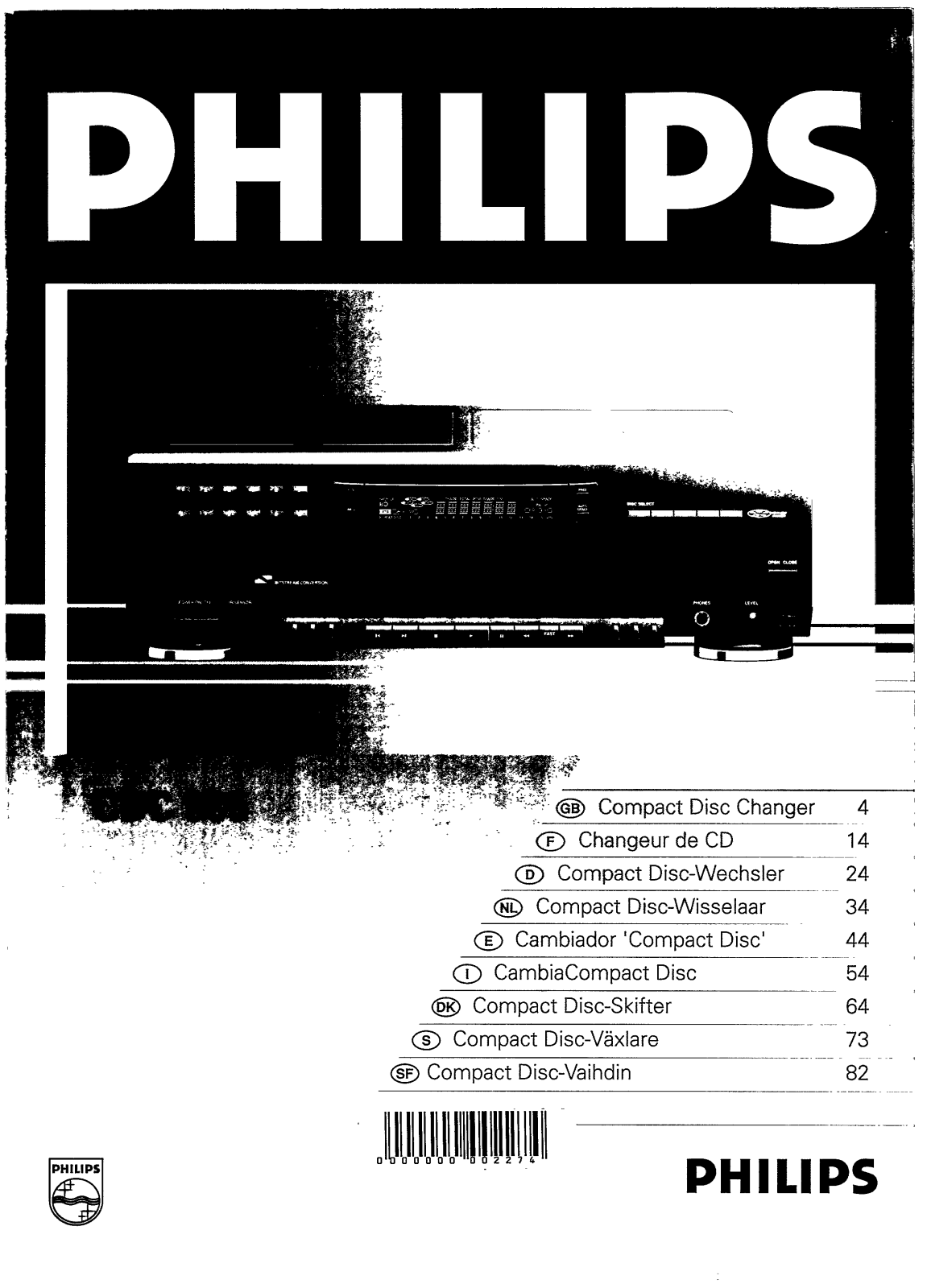 Philips CDC935/25S, CDC935/20S, CDC935, CDC935/00S User Manual