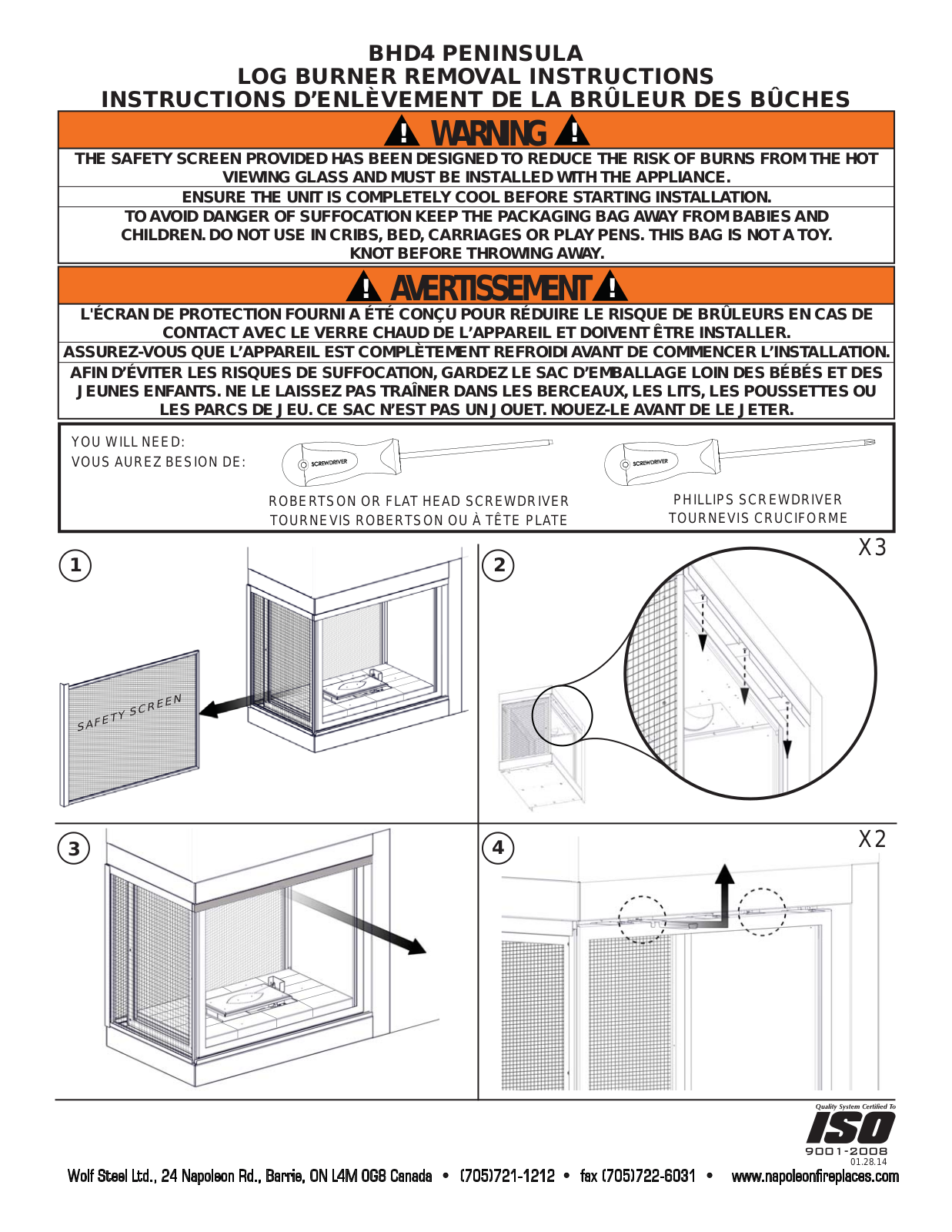 Napoleon BHD4STGN, BHD4PN, BHD4STN User Manual