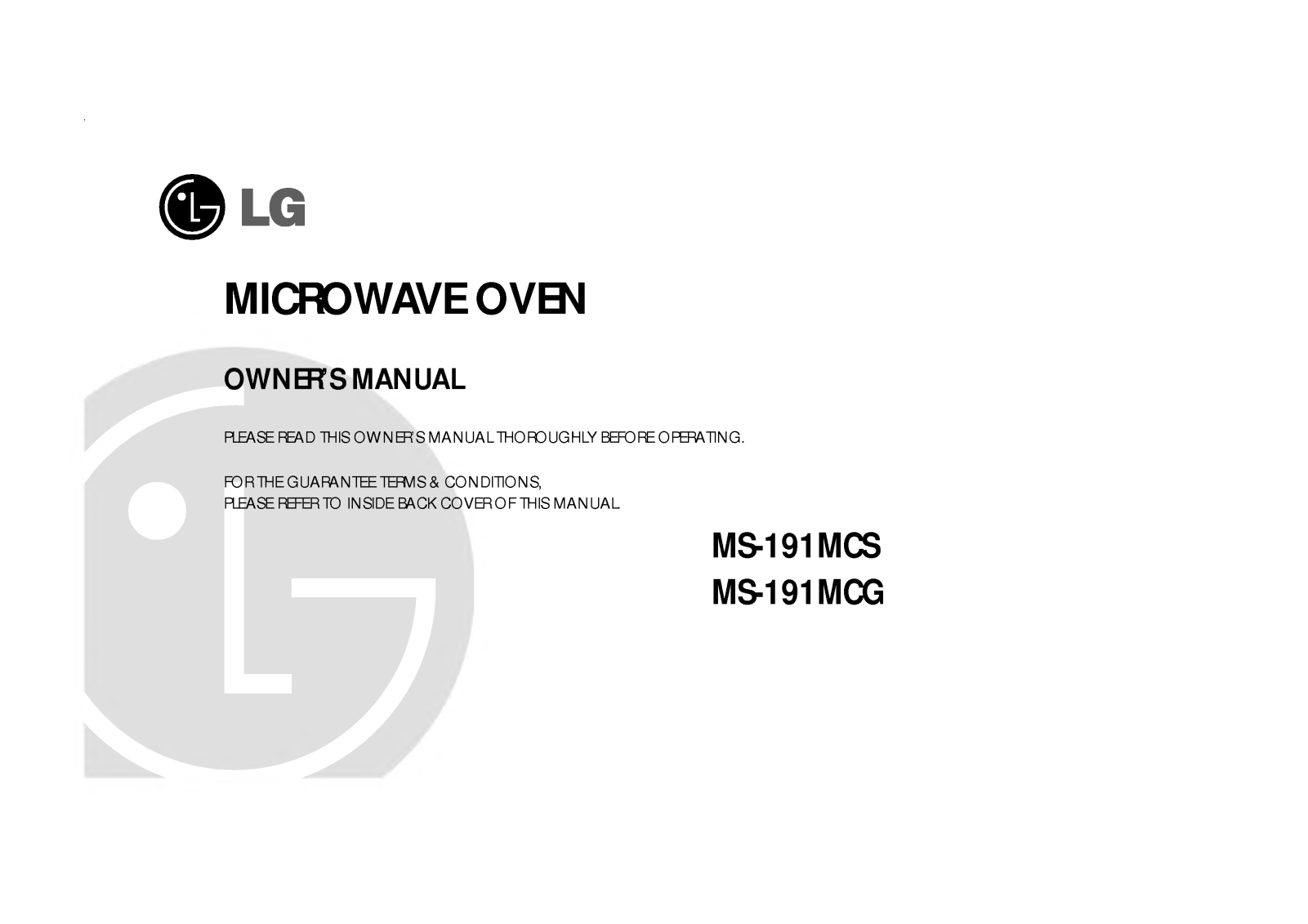 LG MS-191MCS User Manual