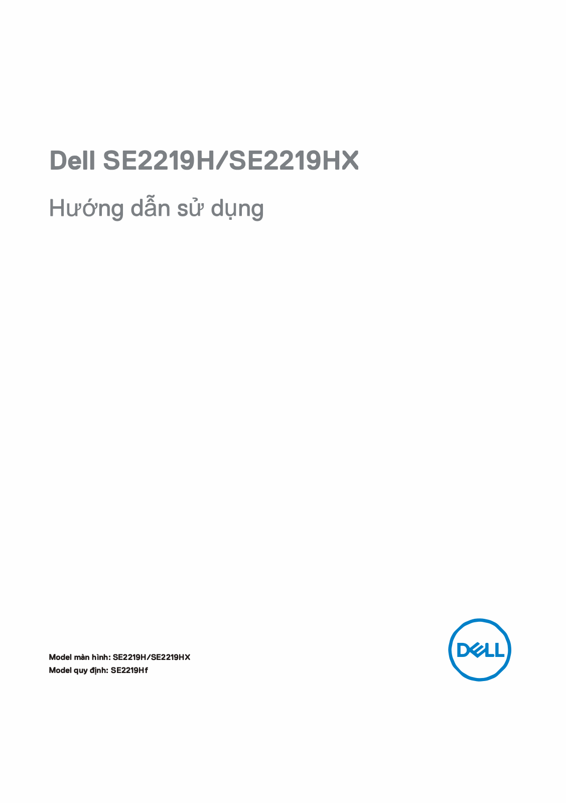 Dell SE2219H, SE2219HX User Manual