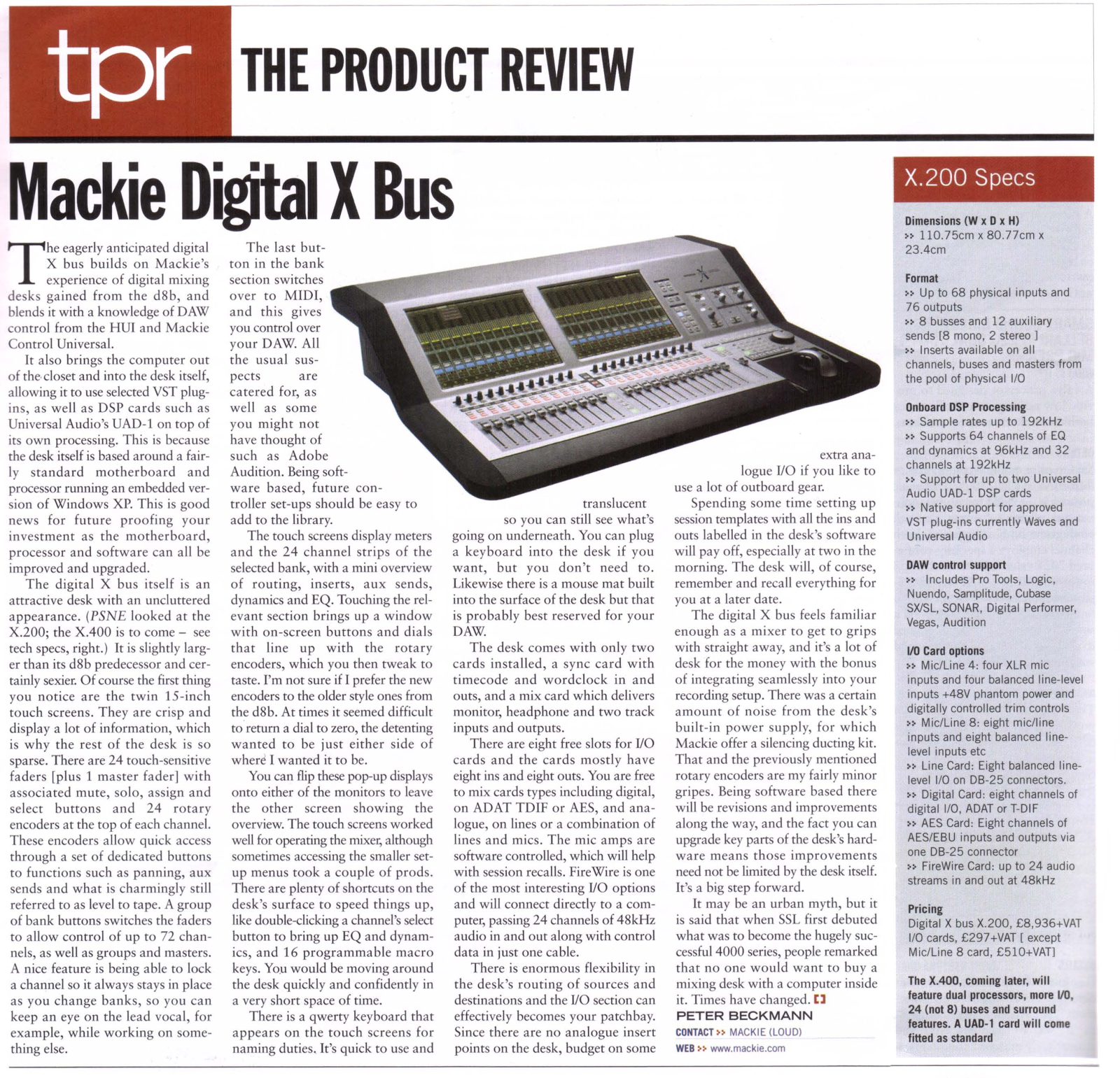 Mackie X.200 User Manual