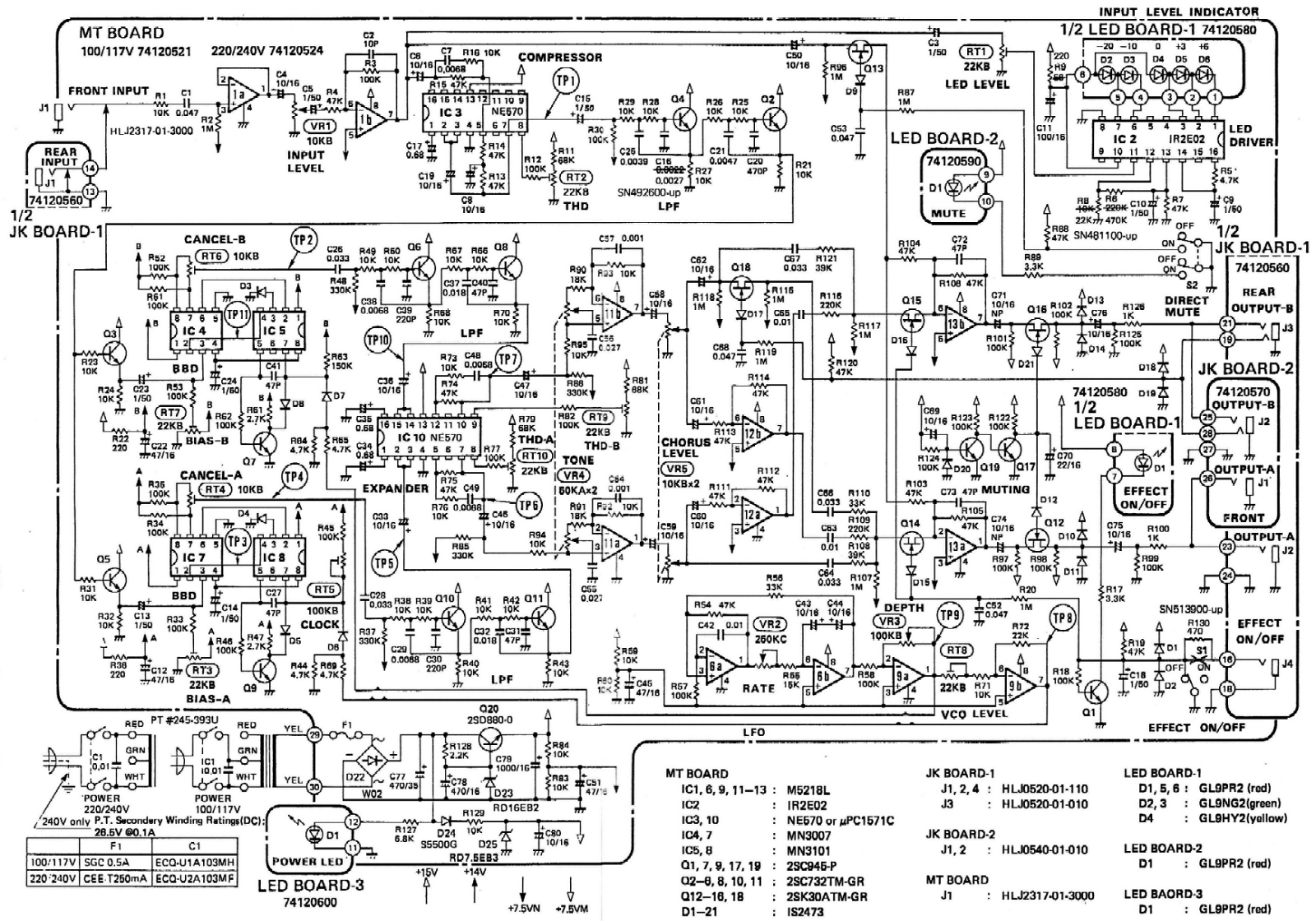 BOSS CE-300 Schematic