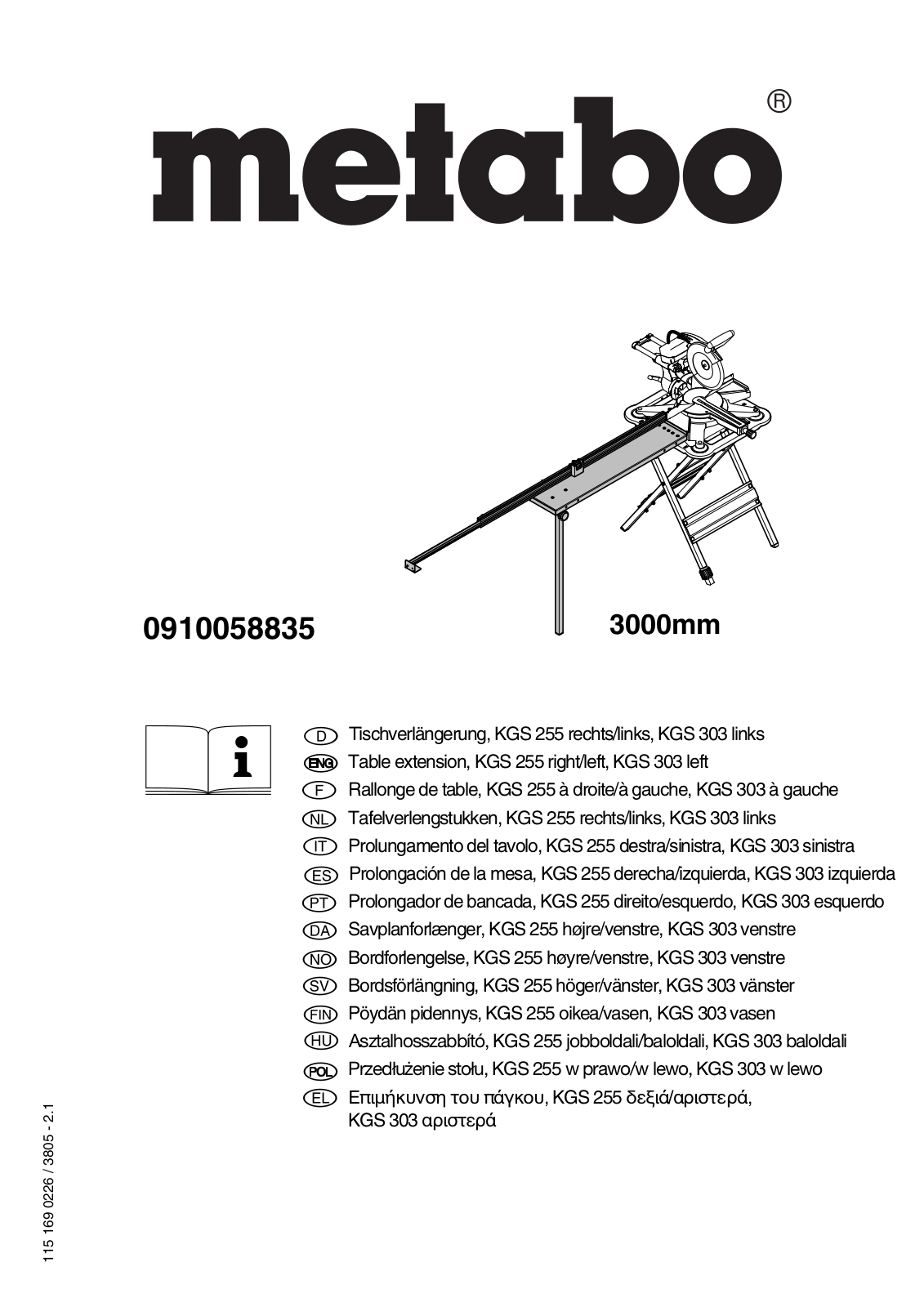Metabo 0910058835 User guide - ManualMachine.com