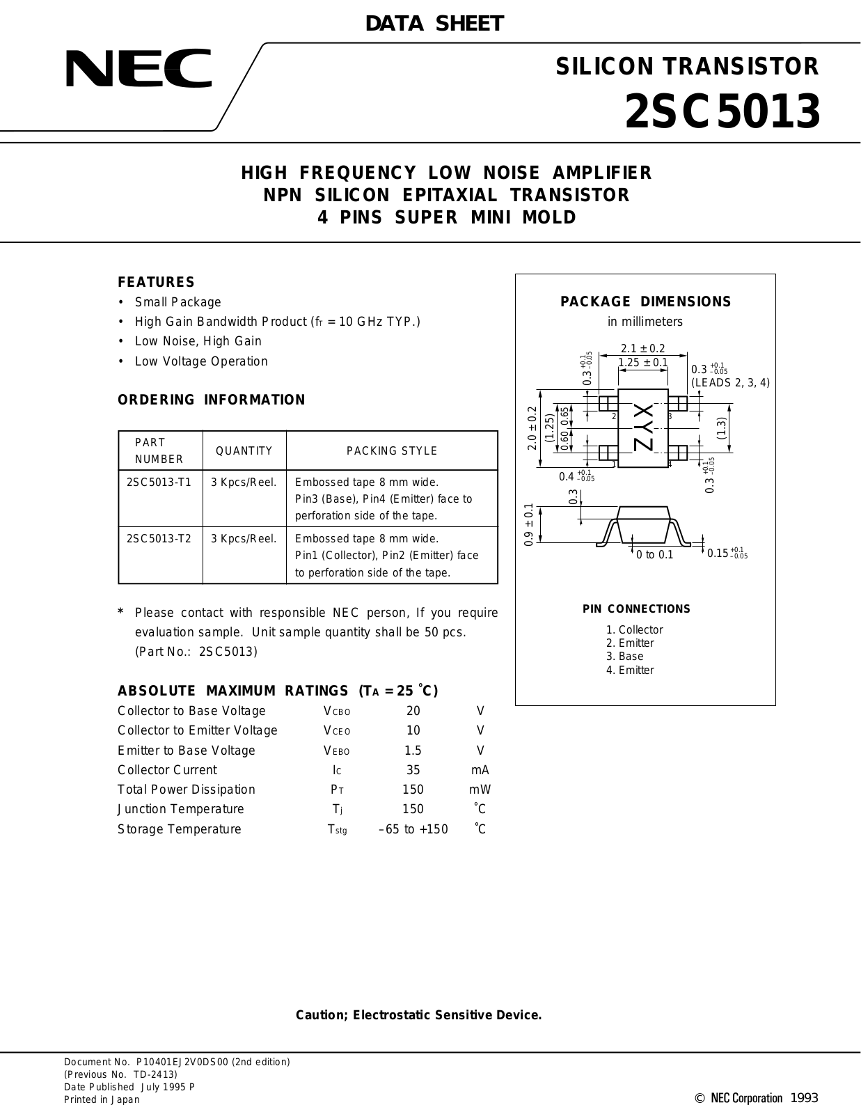 NEC 2sc5013 Datasets - ManualMachine.com