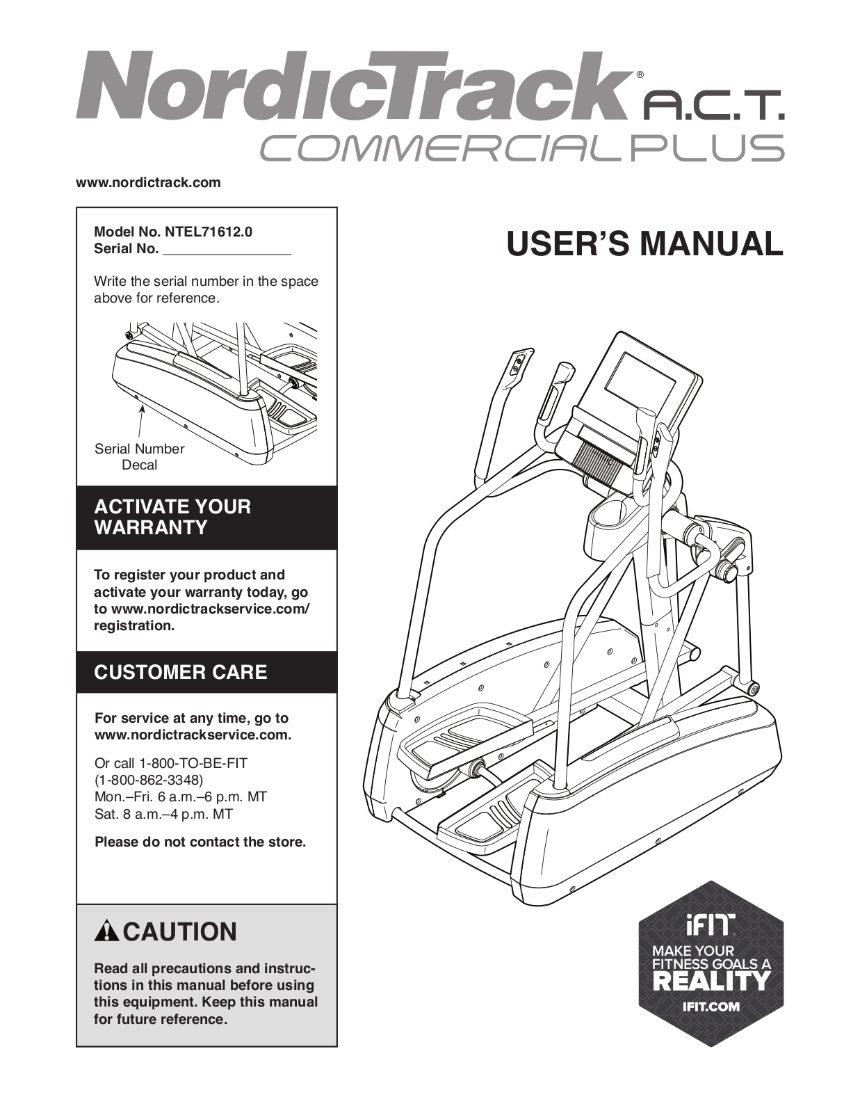 NordicTrack NTEL716120 Owner's Manual