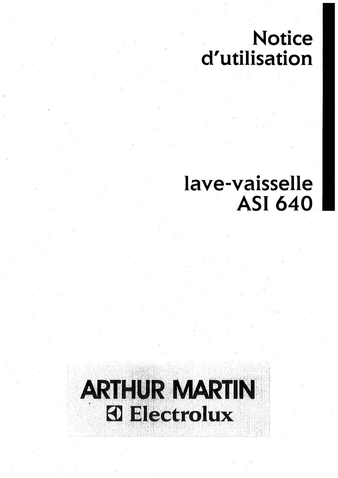 Arthur martin ASI640 User Manual