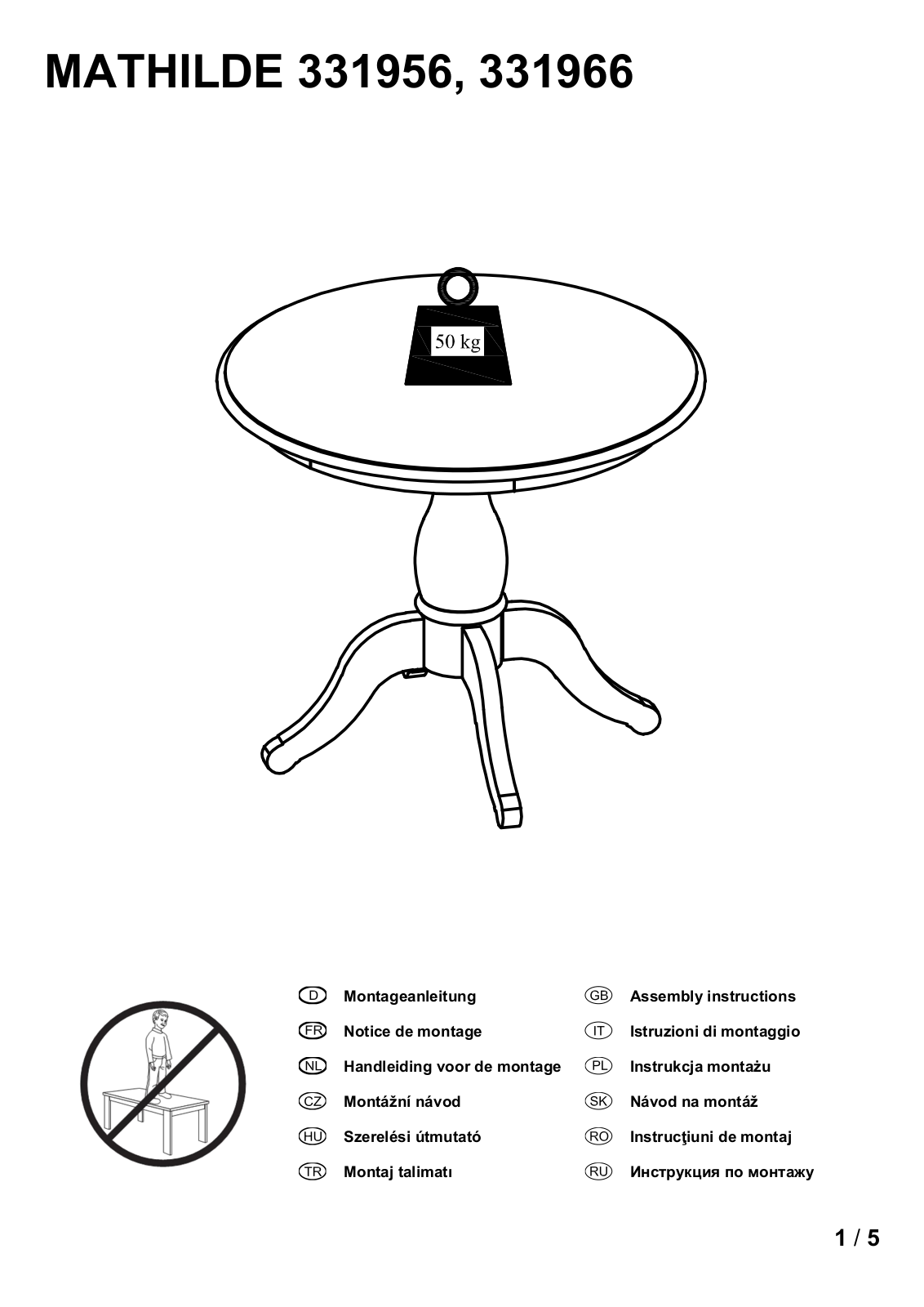 Home affaire Enne Assembly instructions - ManualMachine.com