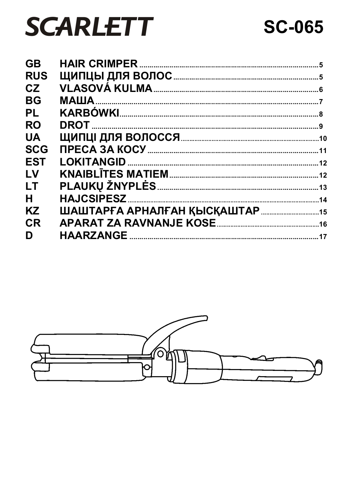 Scarlett SC-065 User manual