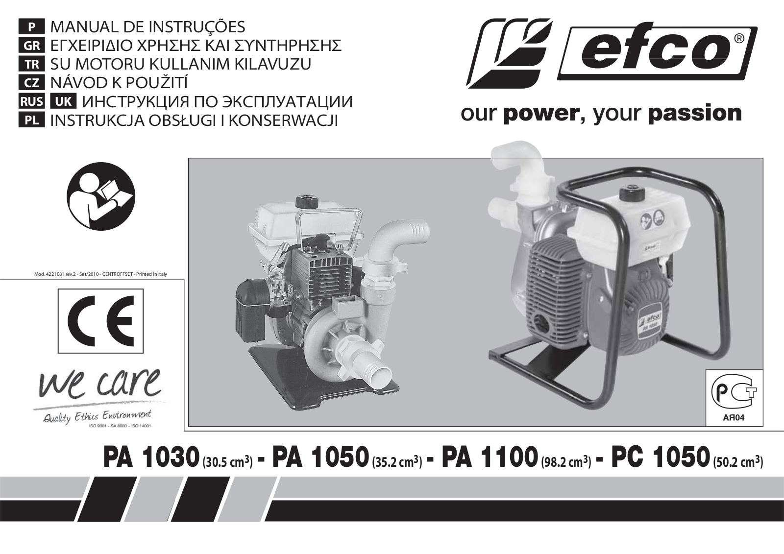 Efco PA 1100 User Manual