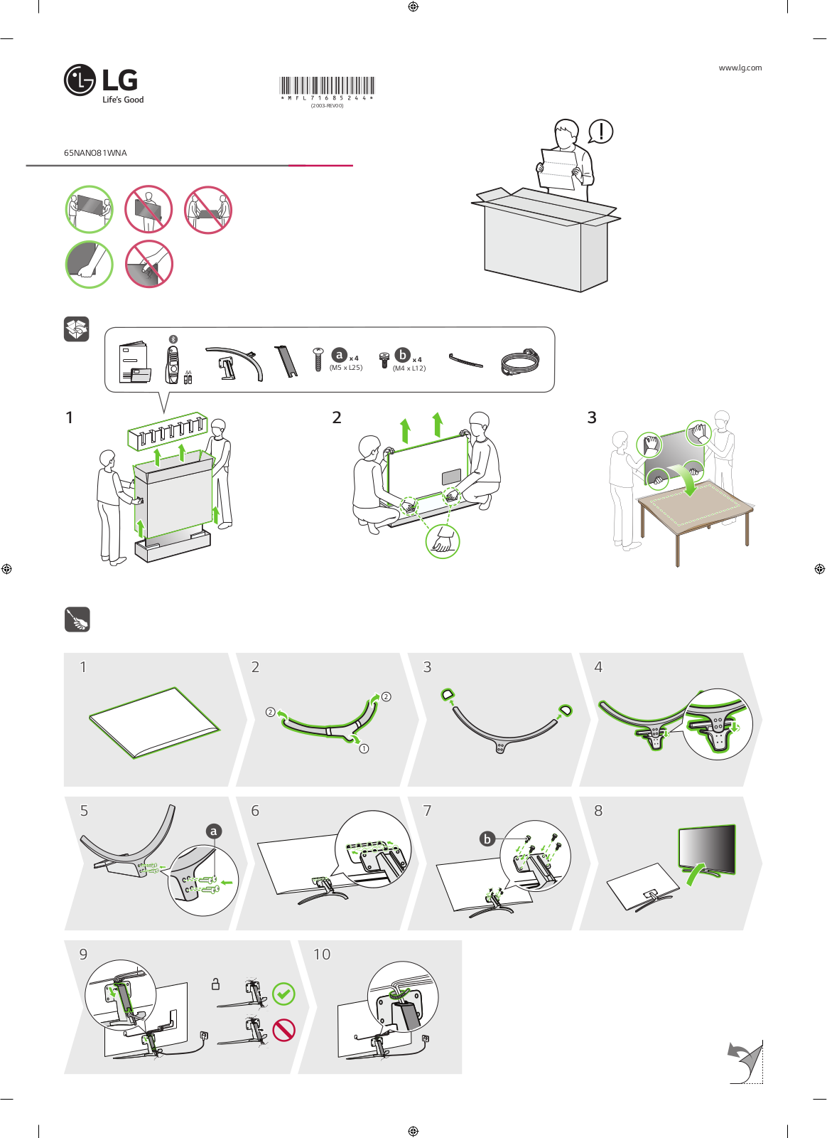 LG 65NANO81WNA Quick Setup Guide